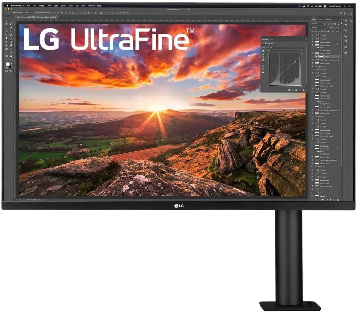مانیتور ال ای دی LG UltraFine 32UN880-B - 32 اینچ (31.5 اینچ قابل مشاهده) - 3840 x 2160 4K @ 60 هرتز - Nano IPS - 350 cd/m² - 1000:1 - HDR10 - 5 میلی‌ثانیه - 2xHDMI, DisplayPort, USB-C - بلندگوها - مشکی مات