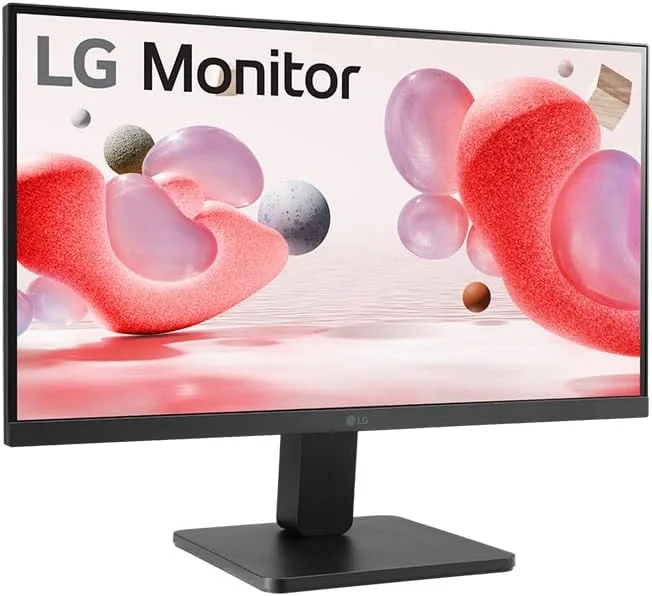 مانیتور کامپیوتر 22 اینچی FHD ال‌جی مدل 22MR410-B، 100 هرتز، 5 میلی‌ثانیه، AMD FreeSync، حالت Reader و Flicker Safe، طراحی بدون حاشیه 3 طرفه، Black Stabilizer، Dynamic Action Sync، HDMI، D-Sub، پایه شیب‌دار، مشکی