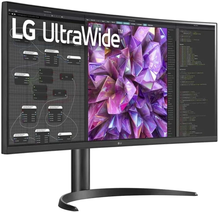 مانیتور فوق عریض 34 اینچی ال‌جی مدل 34WQ75C - WQHD، 3440x1440P، IPS، پوشش 99% sRGB، HDR10، خمیده، طراحی ارگونومیک، USB Type-C، پورت LAN، AMD FreeSync™، MaxxAudio، ویژگی‌های گیمینگ، مشکی