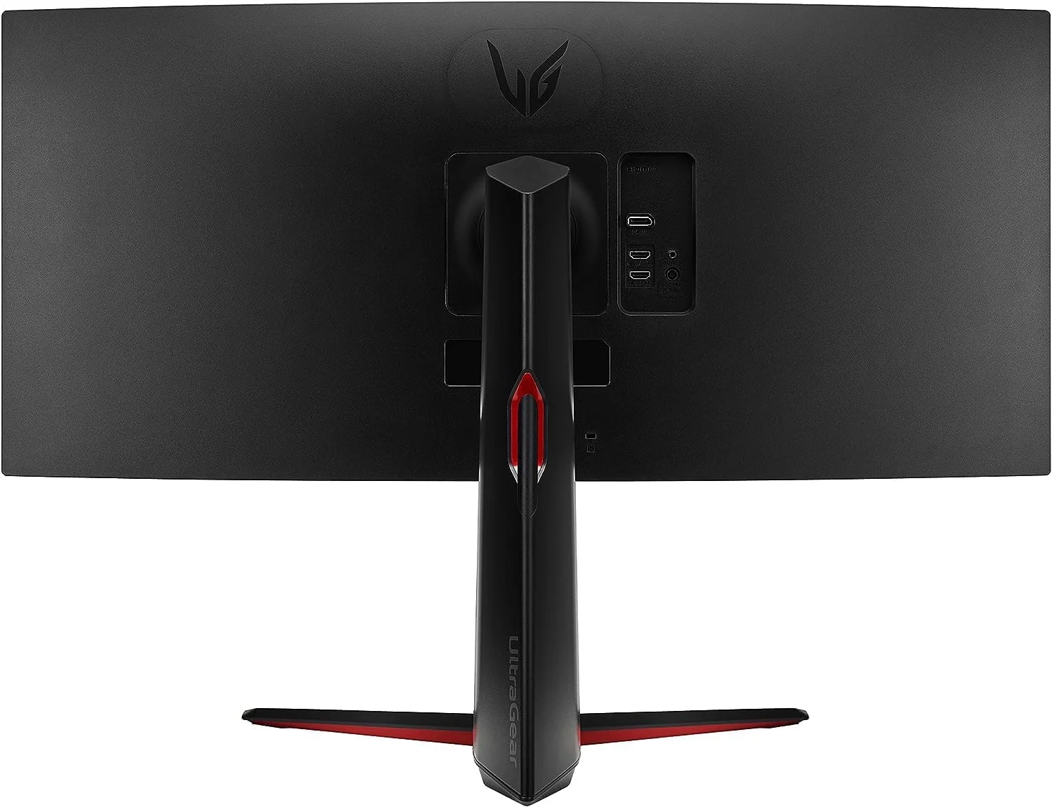 مانیتور خمیده 34 اینچی ال‌جی مدل 34GP63A UltraGear QHD HDR 10 با نرخ تازه‌سازی 160 هرتز، دارای پایه قابل تنظیم ارتفاع و شیب، و بلندگوی داخلی