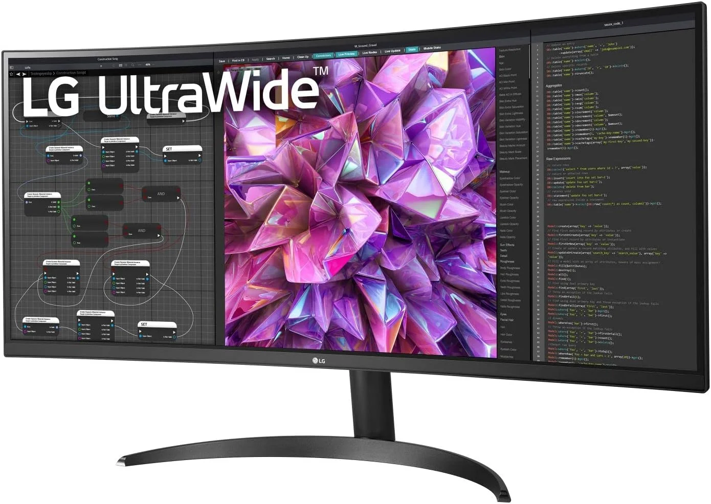 مانیتور خمیده فوق عریض 34 اینچی LG مدل 34WQ60C-B.AUS با رزولوشن QHD IPS HDR 10، دارای Dual Controller و OnScreen Control، رنگ مشکی