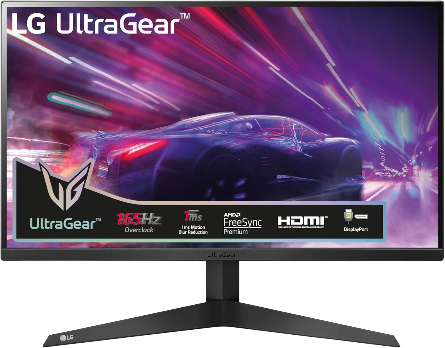مانیتور گیمینگ ال جی الکترونیکس UltraGear مدل 24GQ50F-B - 23.8 اینچ، پنل VA، نرخ نوسازی 165 هرتز، زمان پاسخگویی 1 میلی‌ثانیه MBR، رزولوشن 1920x1080 پیکسل، AMD FreeSync Premium، رابط کاربری گیمینگ