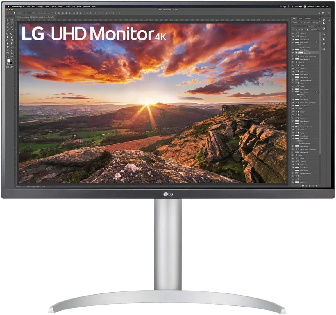 مانیتور 27 اینچی 4K UHD IPS ال‌جی مدل 27UP850-W.AED با HDMI/DP/USB-C، زمان پاسخگویی 5 میلی‌ثانیه، FreeSync و HDR