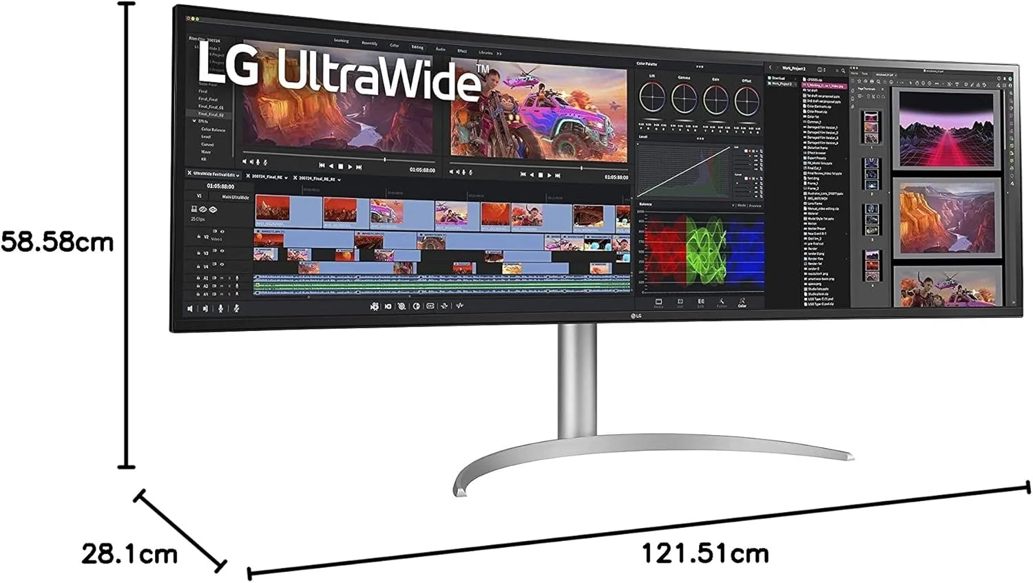 مانیتور فوق عریض الجی (49WQ95C) - صفحه نمایش 49 اینچی 32:9 Nano IPS، DQHD (5120x1440p) با نرخ 144 هرتز، DCI-P3 98٪، Display HDR™400، خمیده مانیتور فوق عریض الجی (49WQ95C) - صفحه نمایش 49 اینچی 32:9 Nano IPS، DQHD (5120x1440p) با نرخ 144 هرتز، DCI-P3 98٪، Display HDR™400، خمیده