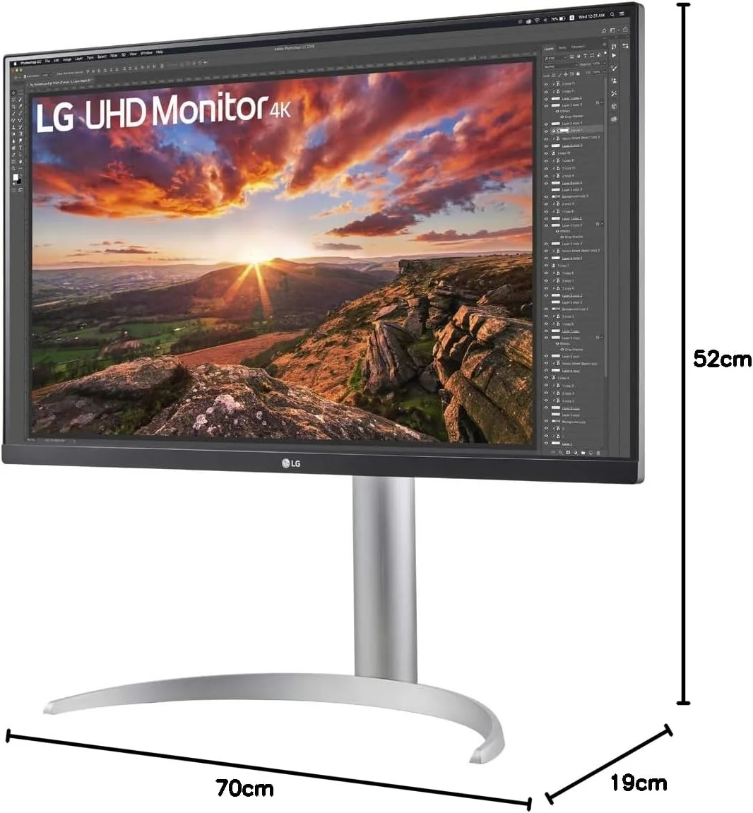 مانیتور 27 اینچی 4K UHD IPS الجی مدل 27UP850-W.AED با HDMI/DP/USB-C، زمان پاسخگویی 5 میلیثانیه، FreeSync و HDR مانیتور 27 اینچی 4K UHD IPS الجی مدل 27UP850-W.AED با HDMI/DP/USB-C، زمان پاسخگویی 5 میلیثانیه، FreeSync و HDR