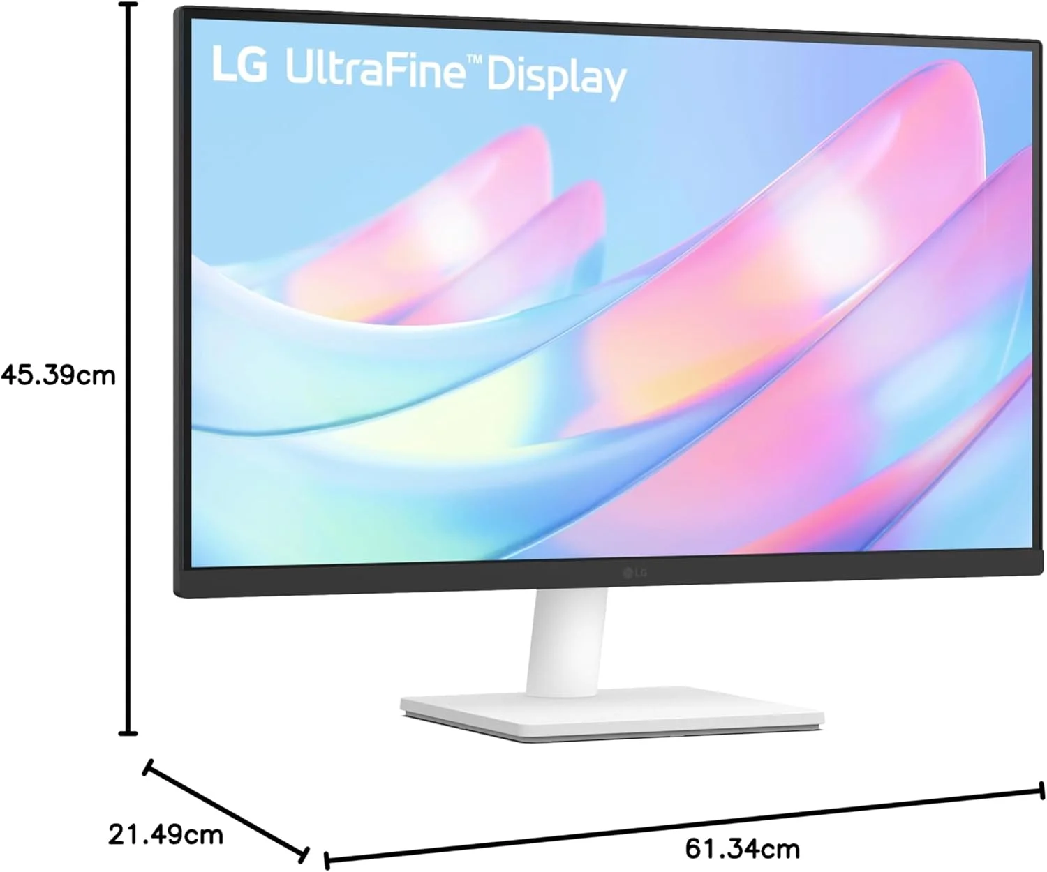 مانیتور 27 اینچی 4K UHD ال‌جی مدل 27US500-W Ultrafine (3840x2160) HDR10 IPS طراحی بدون حاشیه حالت Reader Flicker Safe Switch App HDMI DisplayPort - سفید