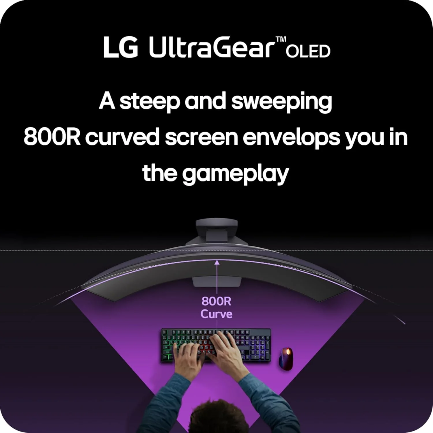 مانیتور گیمینگ خمیده اولد 45 اینچی LG مدل 45GS95QE Ultragear با رزولوشن WQHD، انحنای 800R، نرخ نوسازی 240 هرتز، زمان پاسخگویی 0.03 میلی‌ثانیه، DisplayHDR True Black 400، AMD FreeSync Premium Pro، NVIDIA G-Sync، HDMI 2.1، DisplayPort، قابلیت تنظیم ارتفاع/شیب/چرخش، رنگ مشکی