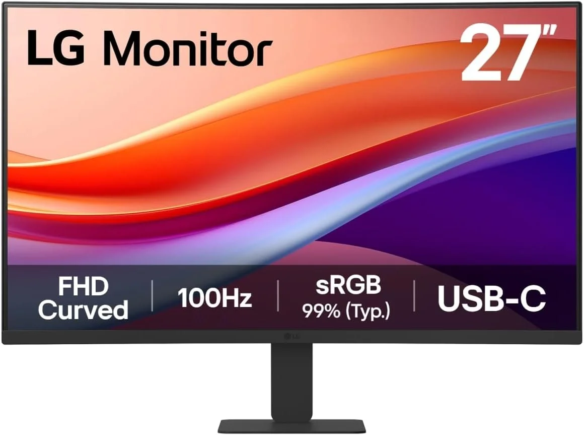 مانیتور کامپیوتر رومیزی 27 اینچی ال‌جی مدل 27U421A-B - پنل IPS با رزولوشن FHD (1920x1080)، زمان پاسخگویی 5 میلی‌ثانیه، نرخ تازه‌سازی 100 هرتز، HDR 10، پوشش 99% sRGB (CIE1931)، قابلیت تنظیم زاویه، HDMI 2.0، USB-C (15W)