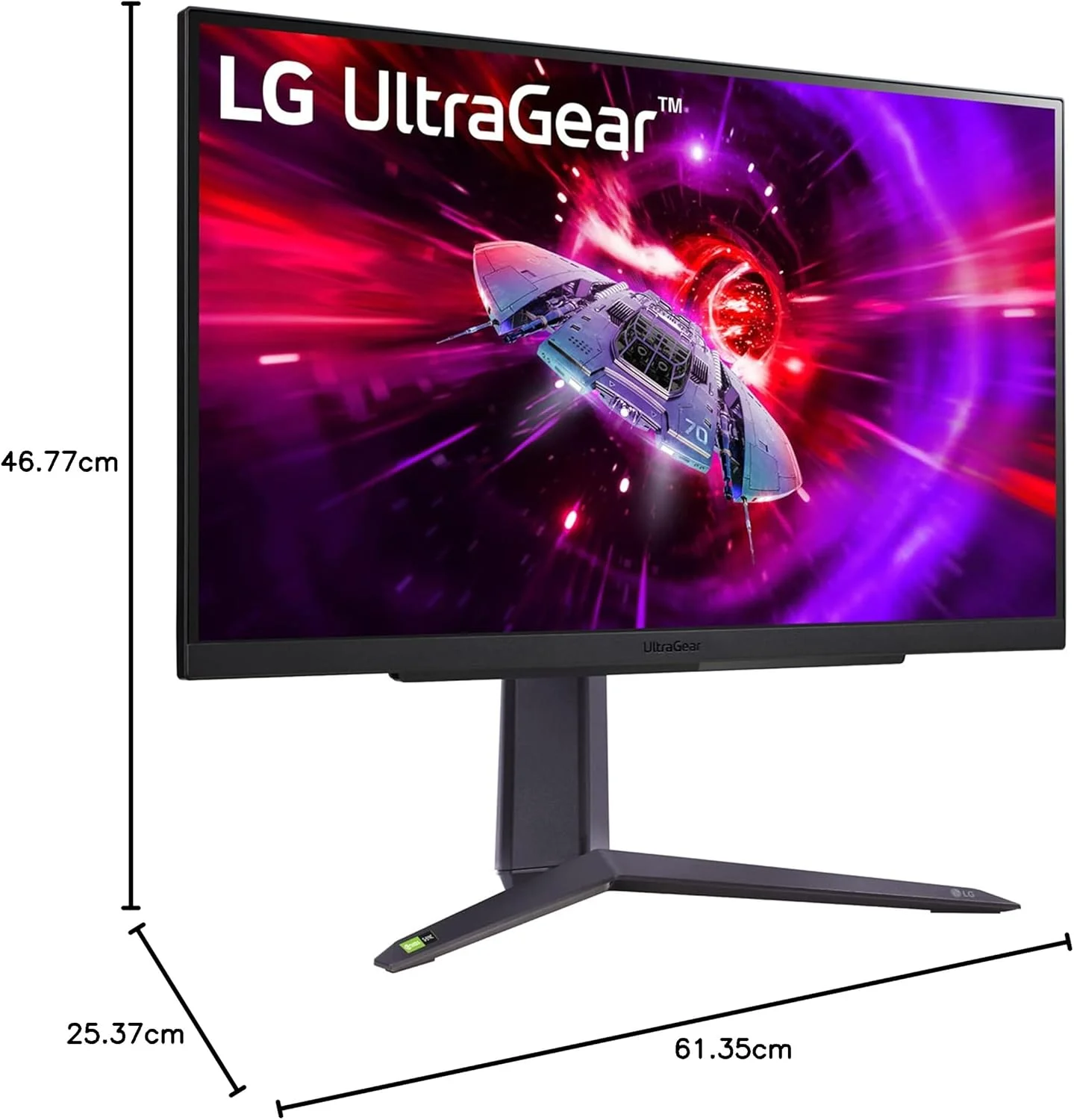مانیتور گیمینگ ال جی الکترونیکس مدل 27GR75Q-B Ultragear سایز 27 اینچ (68.5 سانتی متر)، 2560x1440، 16:9، WQHD 1440p، پوشش 99% sRGB، HDR10، نرخ تازه سازی 165 هرتز، زمان پاسخگویی 1 میلی ثانیه GtG - مشکی