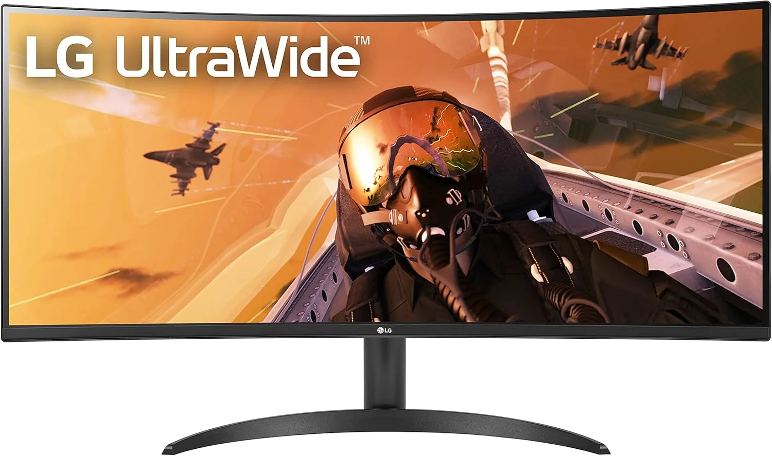 مانیتور گیمینگ خمیده فوق عریض 34 اینچی LG 34WP60C-B با نسبت تصویر 21:9 و رزولوشن QHD (3440x1440) با نرخ تازه سازی 160 هرتز، پوشش 99% طیف رنگی sRGB و HDR 10، AMD FreeSync Premium و صفحه نمایش 3 طرفه تقریبا بدون حاشیه با قابلیت تنظیم شیب، مشکی
