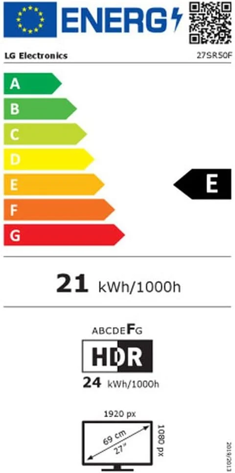 مانیتور هوشمند 27 اینچی ال جی Full HD LED مدل 27SR50F-W.AEU با رزولوشن 1920x1080 پیکسل، سفید