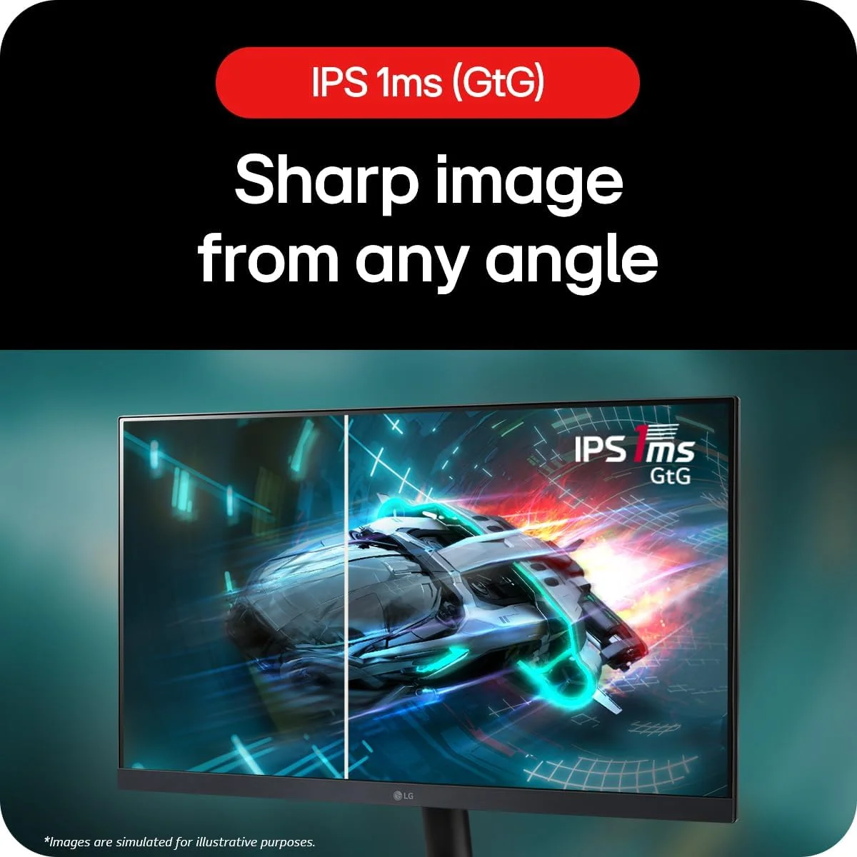 مانیتور ال جی 24GS60F-B.AEK کامپیوتر 24 اینچ [24] 1920 x 1080 پیکسل فول اچ دی مشکی (IPS 24 اینچ 1920 X 1080 1MS 16:09 - 1000:01:00 HDMI X2 DISPLAYPORT)