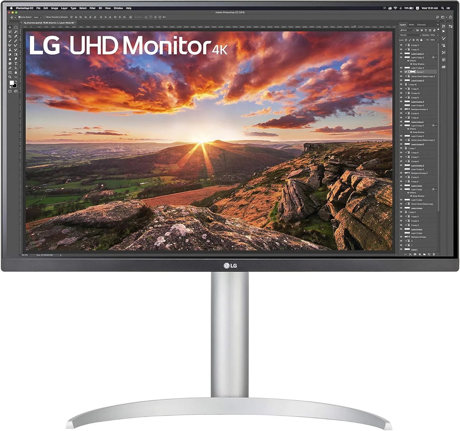 مانیتور ال‌جی 27UP850-W سایز 27 اینچ UHD (3840 x 2160) با پنل IPS، VESA DisplayHDR 400، پوشش رنگی 95% DCI-P3، USB-C، طراحی تقریبا بدون حاشیه در 3 طرف، پایه قابل تنظیم ارتفاع/چرخش/شیب - نقره‌ای (تجدید شده)