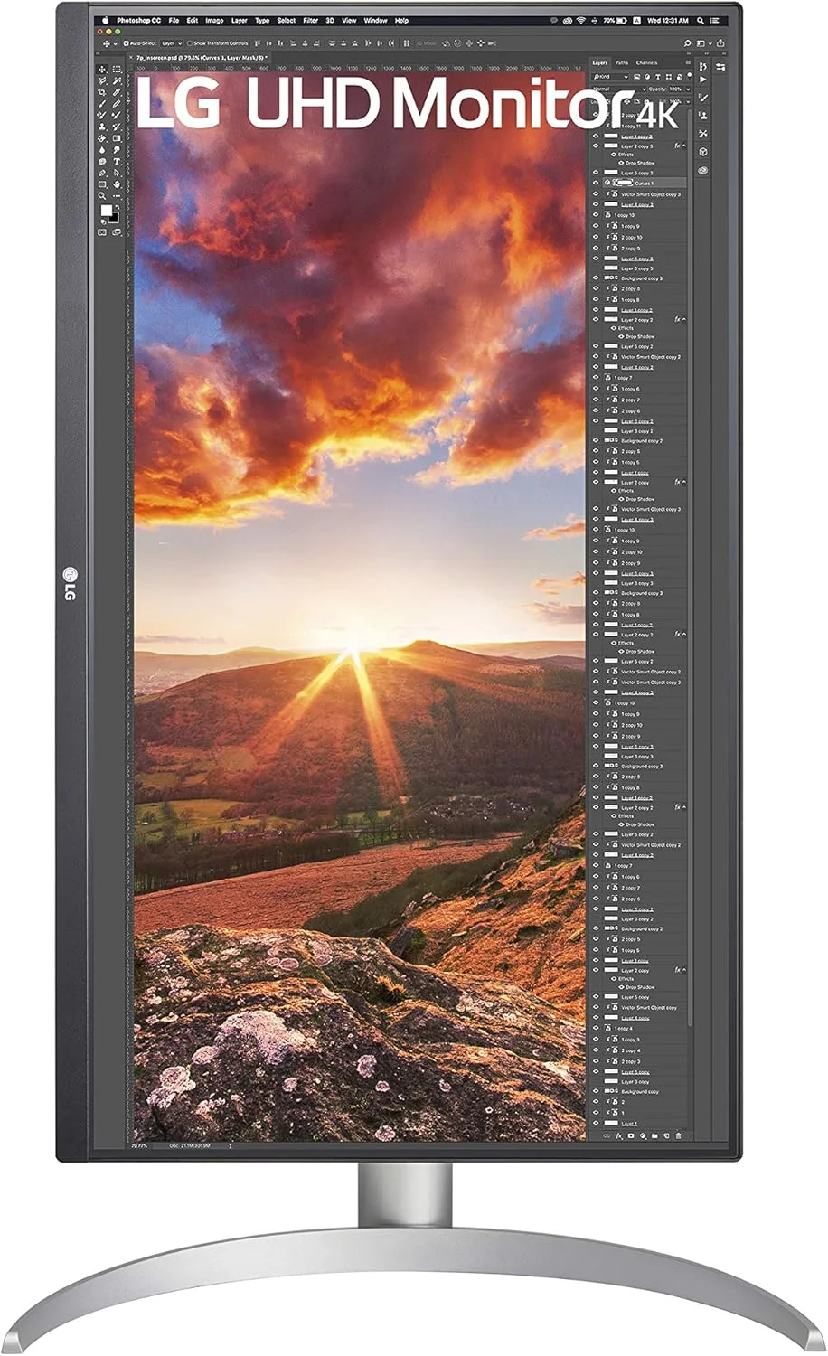 مانیتور ال‌جی 27UP850-W سایز 27 اینچ UHD (3840 x 2160) با پنل IPS، VESA DisplayHDR 400، پوشش رنگی 95% DCI-P3، USB-C، طراحی تقریبا بدون حاشیه در 3 طرف، پایه قابل تنظیم ارتفاع/چرخش/شیب - نقره‌ای (تجدید شده)