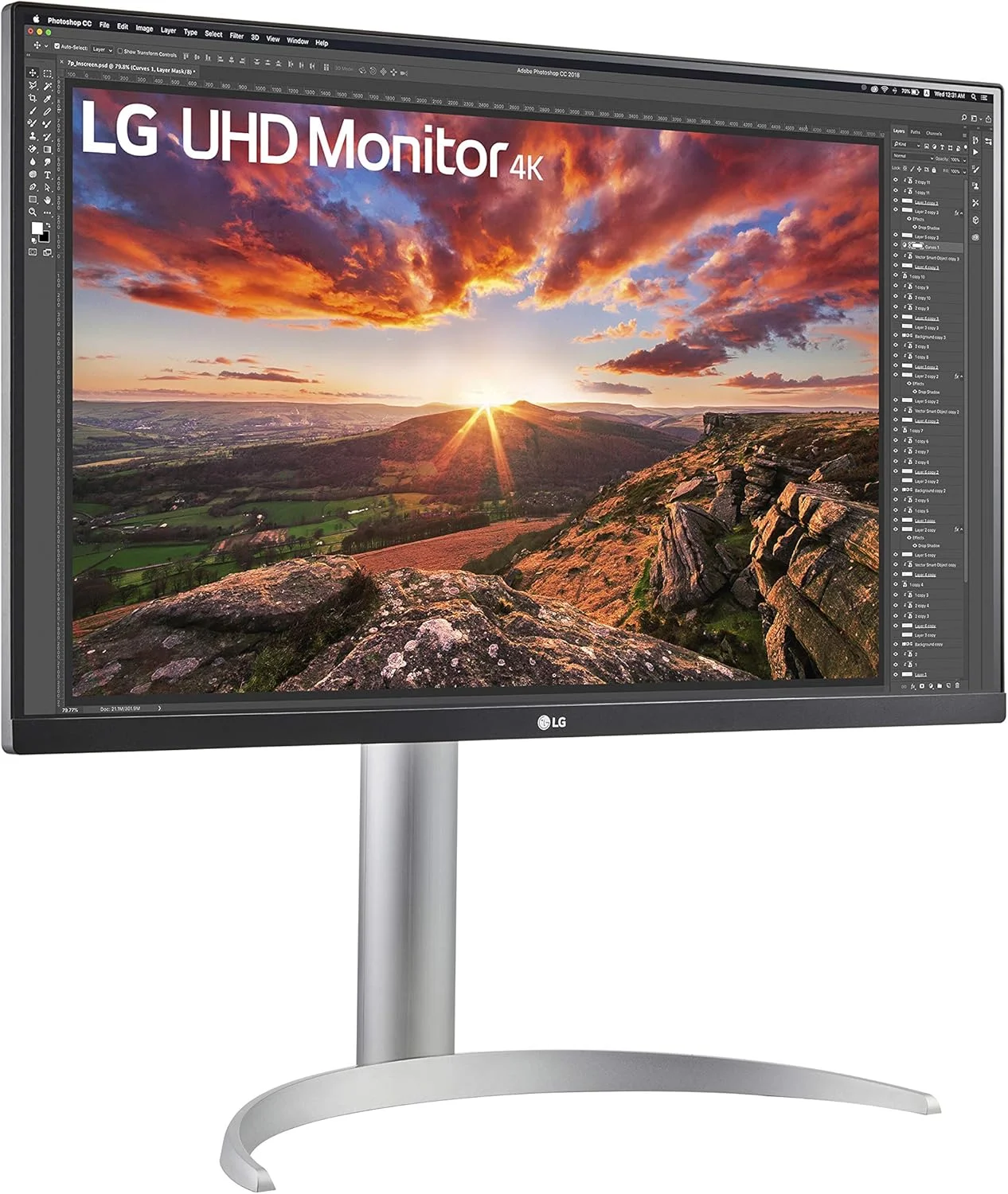 مانیتور ال‌جی 27UP850-W سایز 27 اینچ UHD (3840 x 2160) با پنل IPS، VESA DisplayHDR 400، پوشش رنگی 95% DCI-P3، USB-C، طراحی تقریبا بدون حاشیه در 3 طرف، پایه قابل تنظیم ارتفاع/چرخش/شیب - نقره‌ای (تجدید شده)