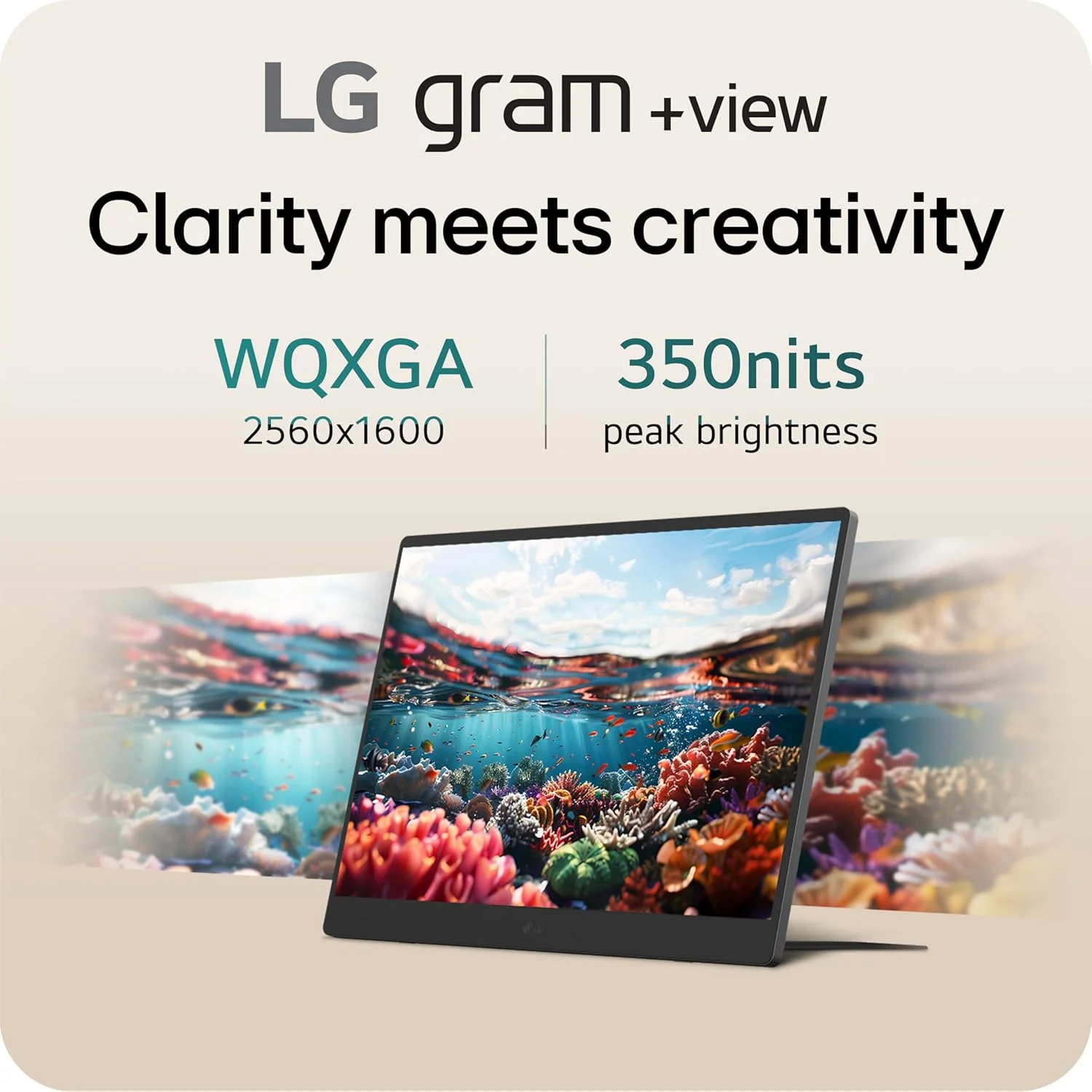 مانیتور قابل حمل 17 اینچی LG gram +View، سبک وزن، WQXGA (2560x1600) با پنل IPS ضد تابش نور، نسبت تصویر 16:10، پوشش رنگی تا 99% DCI-P3، بلندگوی داخلی، USB Type-C، DisplayPort، mini HDMI - نقره ای تیتانیومی مانیتور قابل حمل 17 اینچی LG gram +View، سبک وزن، WQXGA (2560x1600) با پنل IPS ضد تابش نور، نسبت تصویر 16:10، پوشش رنگی تا 99% DCI-P3، بلندگوی داخلی، USB Type-C، DisplayPort، mini HDMI - نقره ای تیتانیومی
