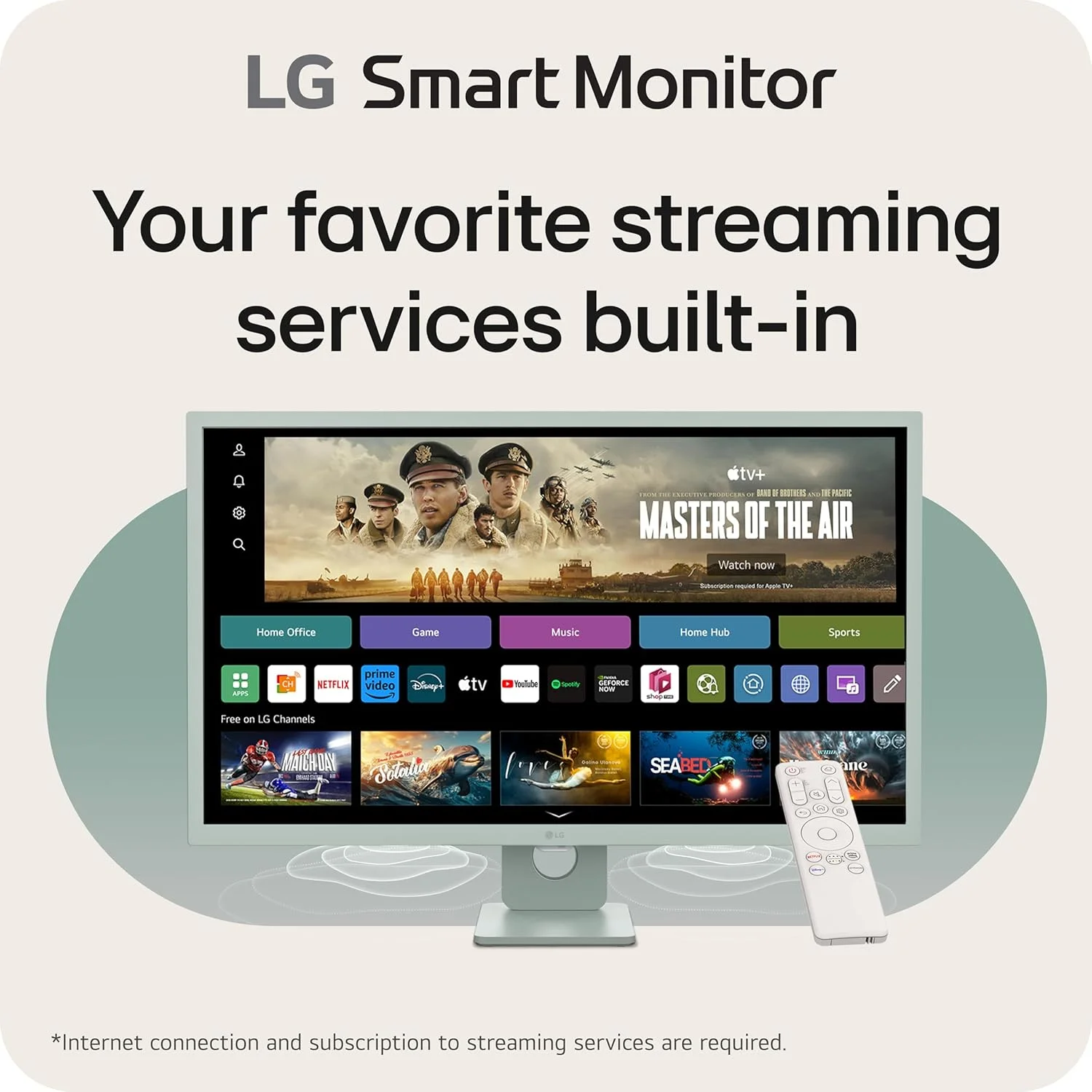 مانیتور هوشمند 32 اینچی LG مدل 32SR50F-G با کیفیت FHD (1920x1080)، پنل IPS، سیستم عامل webOS 23، HDR 10، دو بلندگوی داخلی، AirPlay 2، Screen Share، بلوتوث، برنامه ThinQ، کنترل از راه دور، سبز مانیتور هوشمند 32 اینچی LG مدل 32SR50F-G با کیفیت FHD (1920x1080)، پنل IPS، سیستم عامل webOS 23، HDR 10، دو بلندگوی داخلی، AirPlay 2، Screen Share، بلوتوث، برنامه ThinQ، کنترل از راه دور، سبز