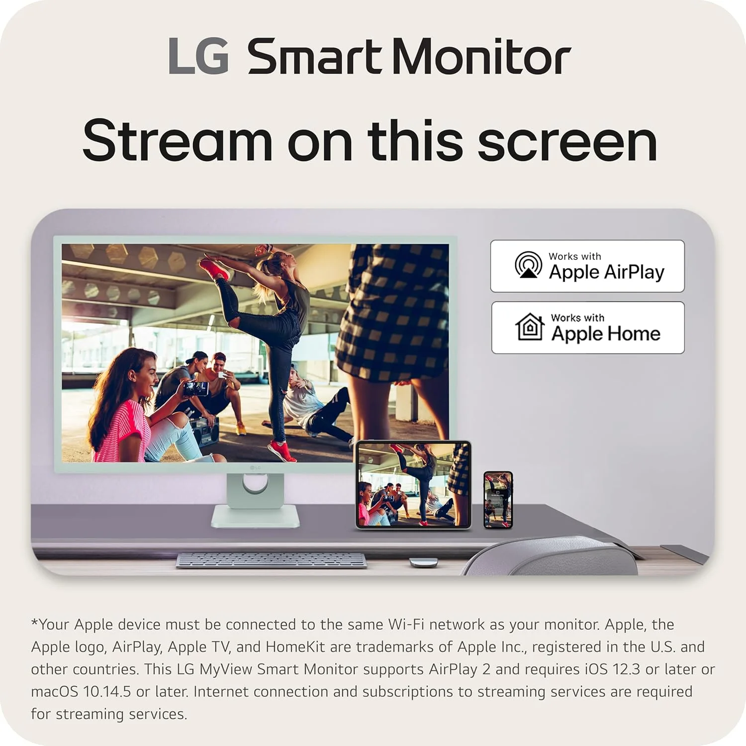 مانیتور هوشمند 32 اینچی LG مدل 32SR50F-G با کیفیت FHD (1920x1080)، پنل IPS، سیستم عامل webOS 23، HDR 10، دو بلندگوی داخلی، AirPlay 2، Screen Share، بلوتوث، برنامه ThinQ، کنترل از راه دور، سبز مانیتور هوشمند 32 اینچی LG مدل 32SR50F-G با کیفیت FHD (1920x1080)، پنل IPS، سیستم عامل webOS 23، HDR 10، دو بلندگوی داخلی، AirPlay 2، Screen Share، بلوتوث، برنامه ThinQ، کنترل از راه دور، سبز