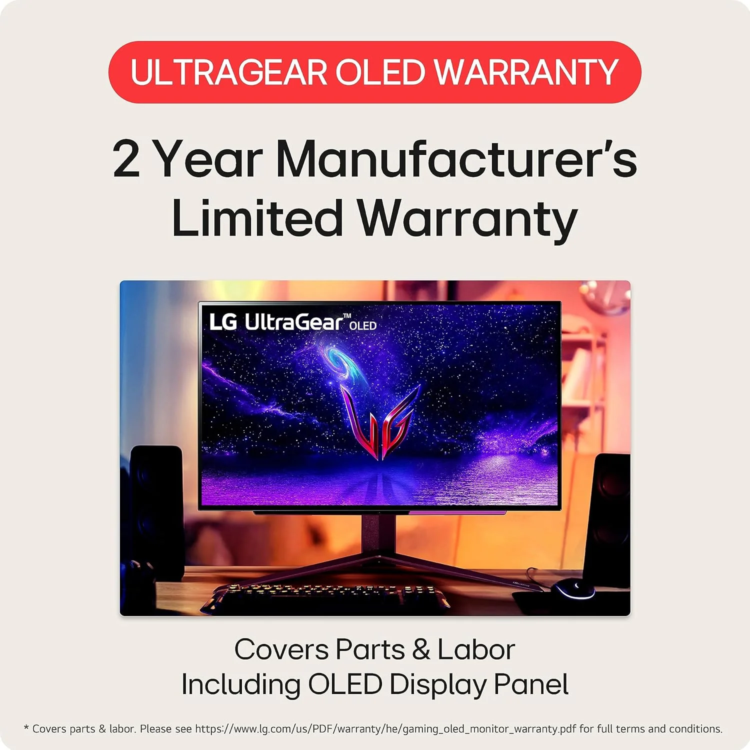 مانیتور گیمینگ 27 اینچی LG Ultragear OLED QHD با نرخ تازه سازی 240 هرتز، زمان پاسخگویی 0.03 میلی ثانیه GtG و سازگار با nVIDIA G-SYNC، مشکی (27GR95QE-B.AUS)