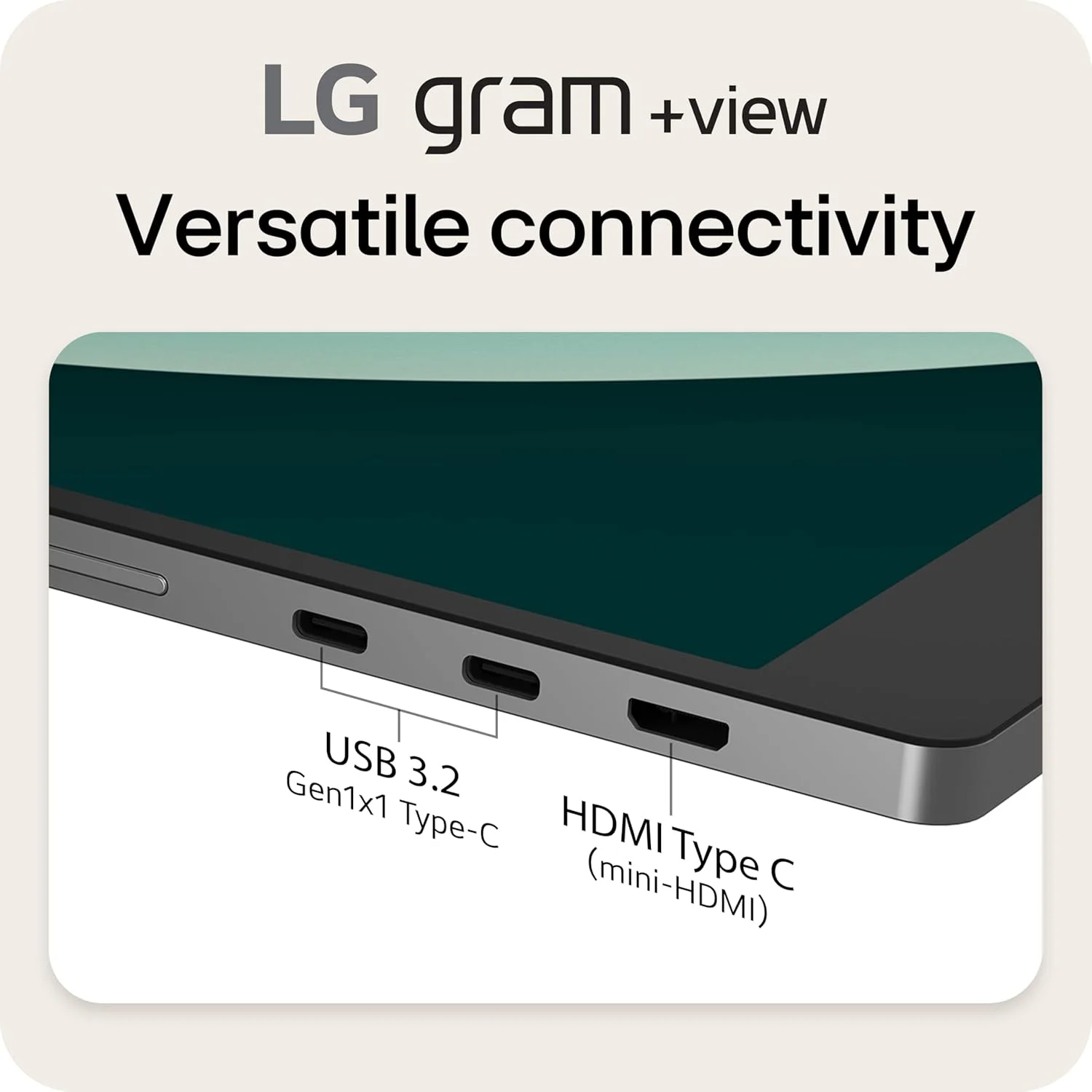 مانیتور قابل حمل 17 اینچی LG gram +View، سبک وزن، WQXGA (2560x1600) با پنل IPS ضد تابش نور، نسبت تصویر 16:10، پوشش رنگی تا 99% DCI-P3، بلندگوی داخلی، USB Type-C، DisplayPort، mini HDMI - نقره ای تیتانیومی مانیتور قابل حمل 17 اینچی LG gram +View، سبک وزن، WQXGA (2560x1600) با پنل IPS ضد تابش نور، نسبت تصویر 16:10، پوشش رنگی تا 99% DCI-P3، بلندگوی داخلی، USB Type-C، DisplayPort، mini HDMI - نقره ای تیتانیومی