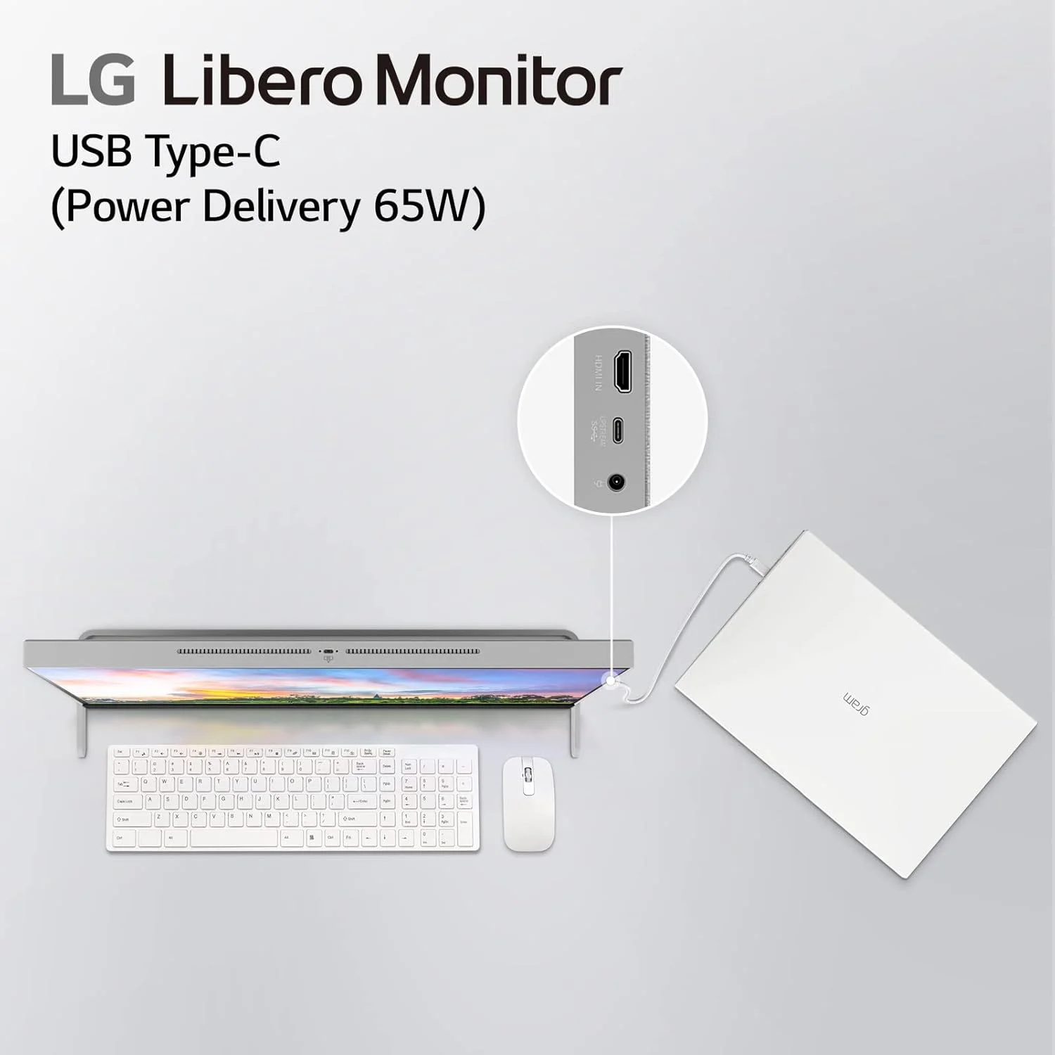 مانیتور 27 اینچی LG مدل 27MQ70QC-S.AUS QHD IPS HDR 10 Libero به همراه وب‌کم جداشدنی Full HD