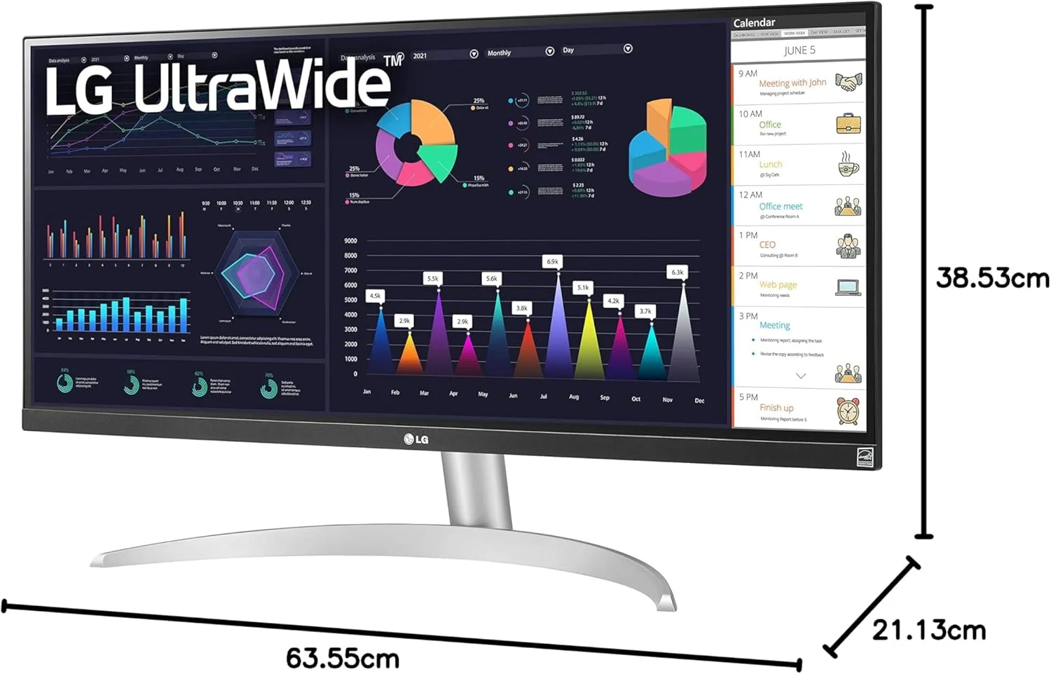 مانیتور 26 اینچی التراواید فول اچ دی LG 26WQ500-B با نسبت تصویر 21:9، پنل IPS، رزولوشن 2560x1080، فناوری AMD FreeSync Premium، پوشش رنگی 99% sRGB، HDR10 و طراحی بدون حاشیه در 3 طرف - مشکی (25.7 اینچ مورب)