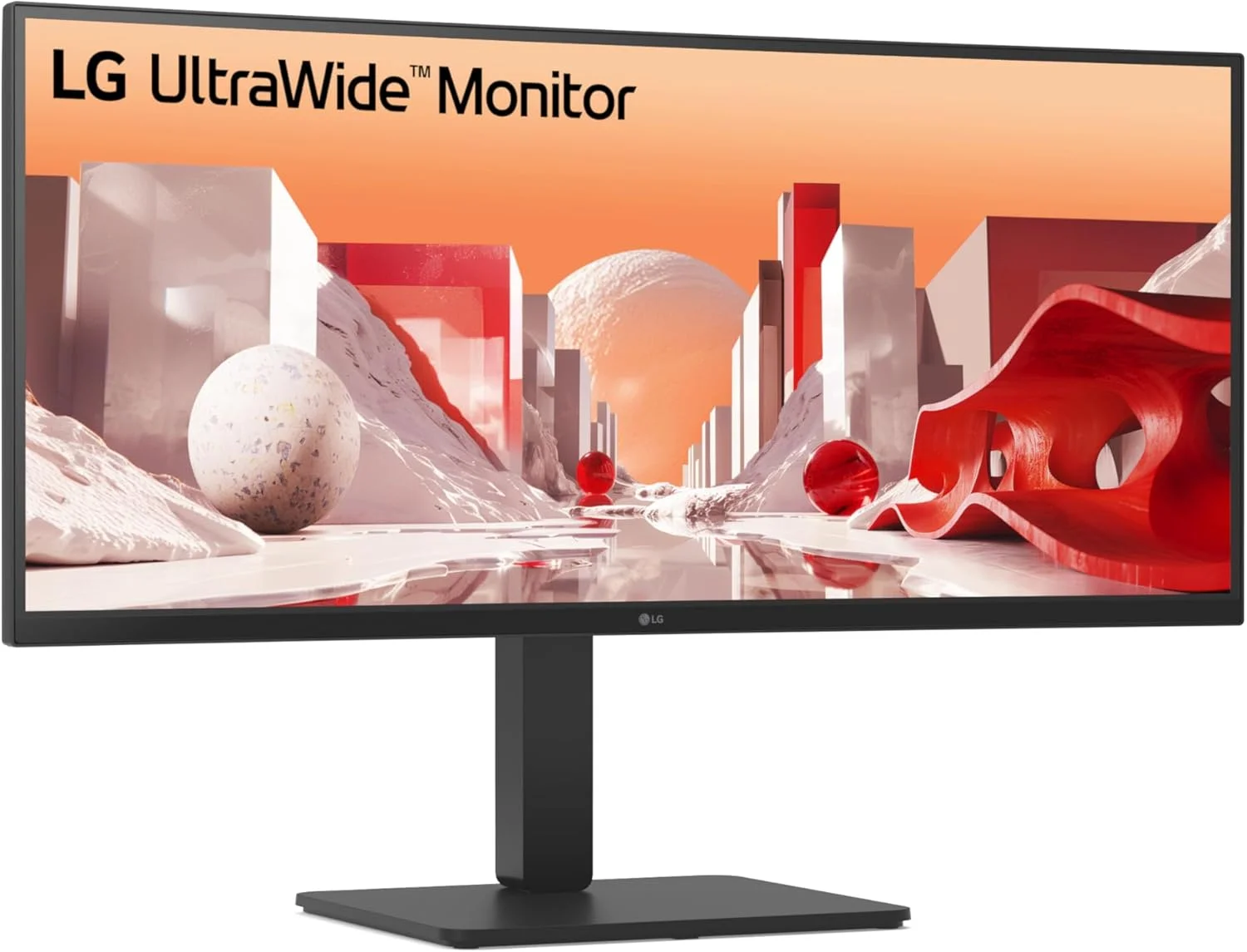 مانیتور خمیده فوق عریض 34 اینچی LG 34U65ZA-B با رزولوشن QHD (3440 x 1440) IPS، منبع تغذیه داخلی، انحنای 3800R، HDR10، HDMI، DisplayPort، USB Type-C با توان 90W PD، بلندگوی داخلی، پایه با قابلیت تنظیم ارتفاع/چرخش/شیب، مشکی