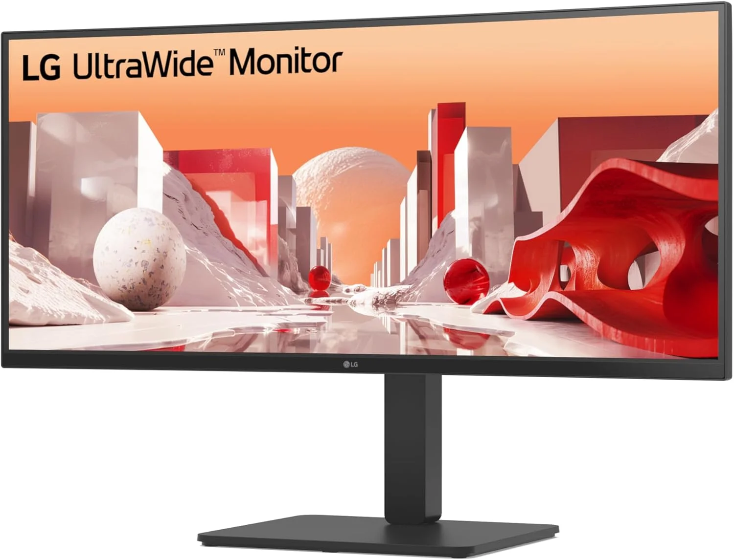 مانیتور خمیده فوق عریض 34 اینچی LG 34U65ZA-B با رزولوشن QHD (3440 x 1440) IPS، منبع تغذیه داخلی، انحنای 3800R، HDR10، HDMI، DisplayPort، USB Type-C با توان 90W PD، بلندگوی داخلی، پایه با قابلیت تنظیم ارتفاع/چرخش/شیب، مشکی