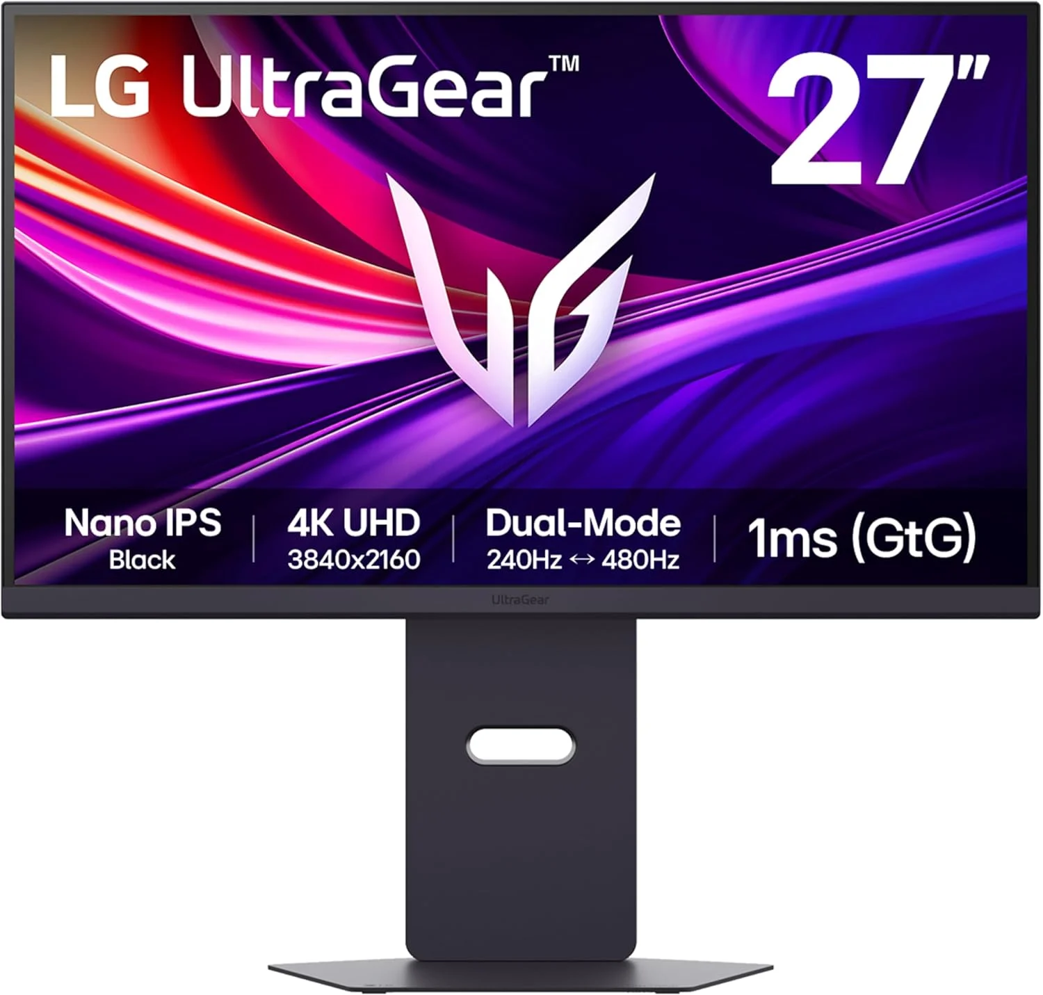 مانیتور گیمینگ 27 اینچی IPS 4K UHD - با HDMI 2.1، نسبت تصویر 16:9، زمان پاسخگویی 1 میلی‌ثانیه، نسبت کنتراست 2000:1