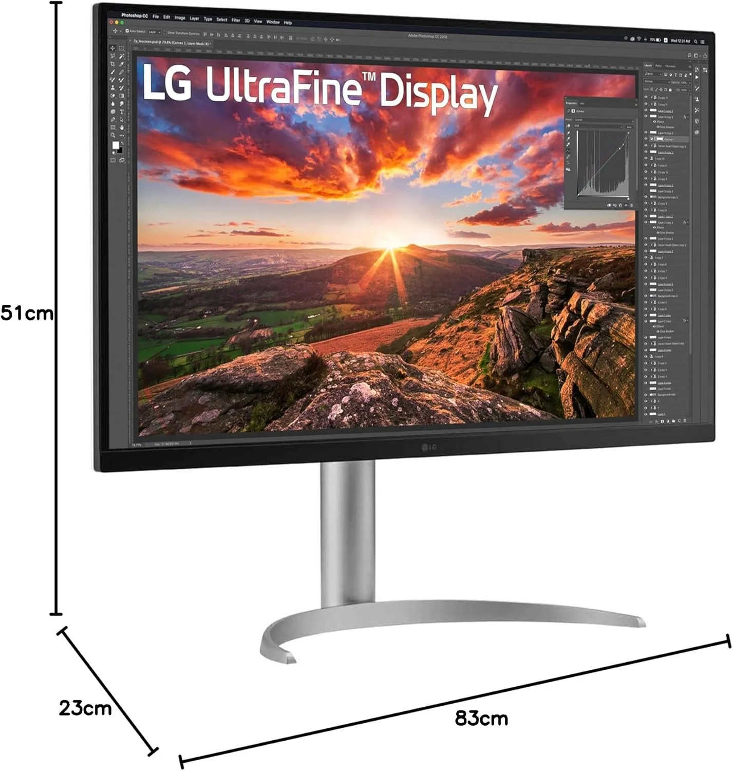 مانیتور 31.5 اینچی 4K UHD ال جی مدل 32UQ850V-W مانیتور 31.5 اینچی 4K UHD ال جی مدل 32UQ850V-W