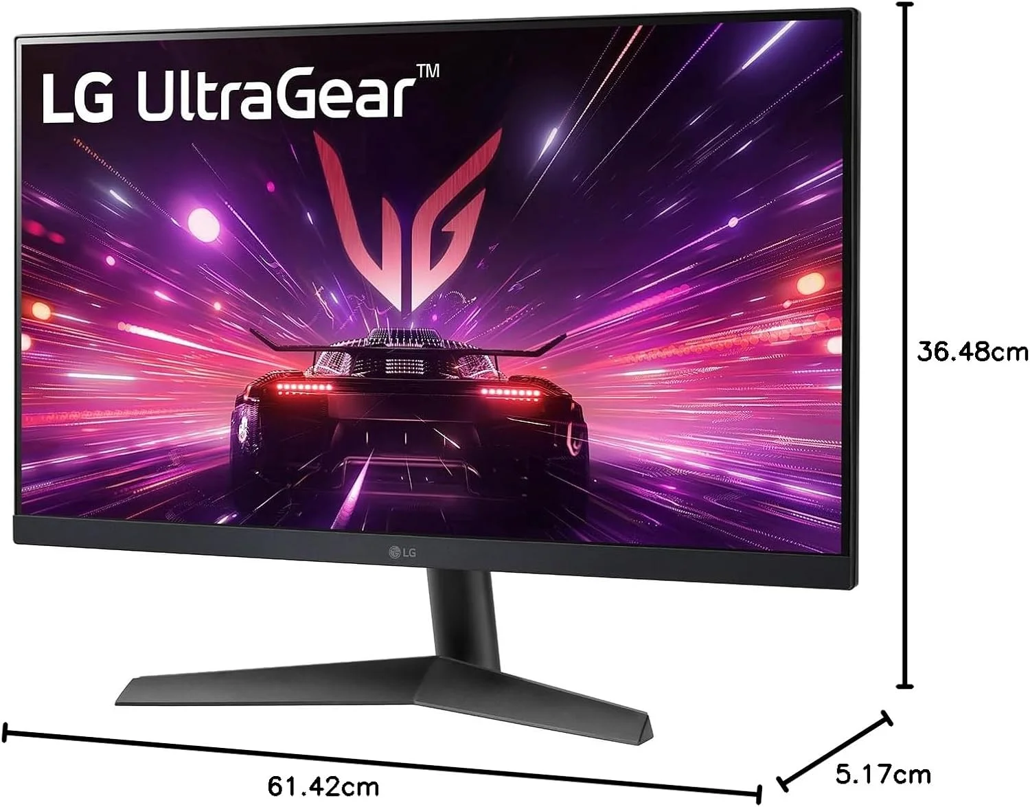 مانیتور گیمینگ 27 اینچی LG Ultragear 27GN60R-B با کیفیت Full HD IPS، زمان پاسخگویی 1 میلی‌ثانیه (GtG)، نرخ تازه‌سازی 144 هرتز، HDR 10، Freesync Premium و سازگاری با NVIDIA G-SYNC، رنگ مشکی