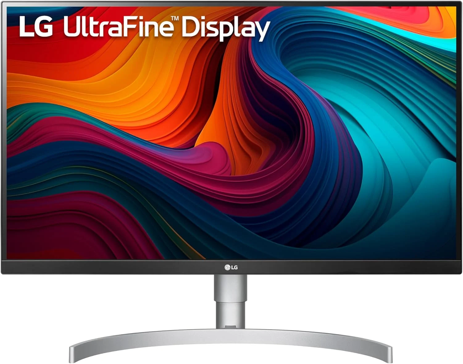 مانیتور 27 اینچ ال‌جی مدل 27UN850 W Ultrafine UHD با رزولوشن 3840x2160 IPS، VESA DisplayHDR 400، پوشش رنگ 99% sRGB، USB C با توان 60 وات، طراحی 3 طرفه بدون حاشیه، پایه قابل تنظیم ارتفاع/چرخش/شیب، نقره‌ای