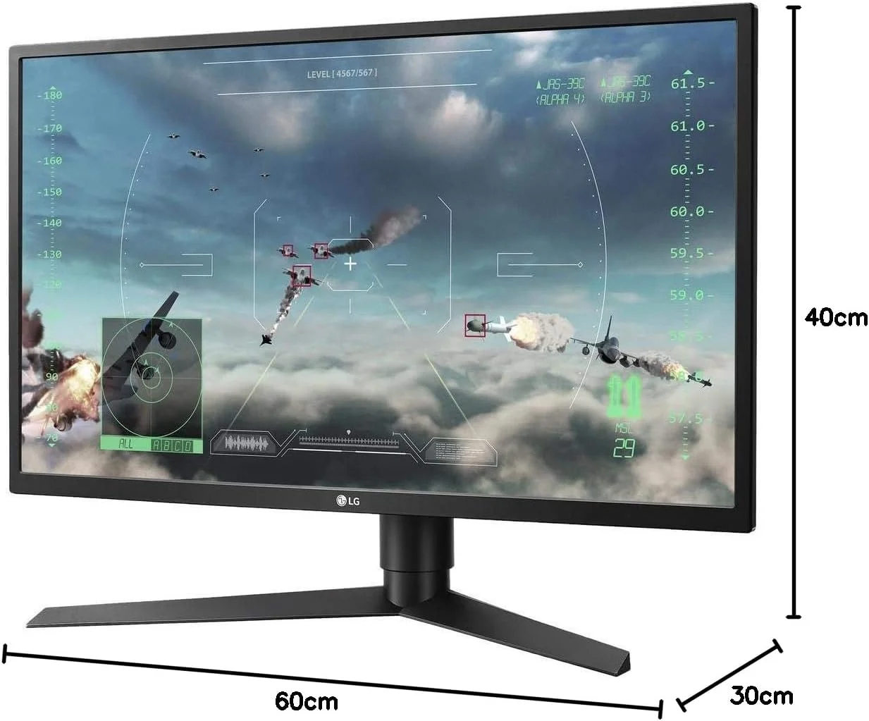 مانیتور گیمینگ 27 اینچی ال‌جی مدل 27GK750F-B UltraGear Full HD با قابلیت G-SYNC، مشکی
