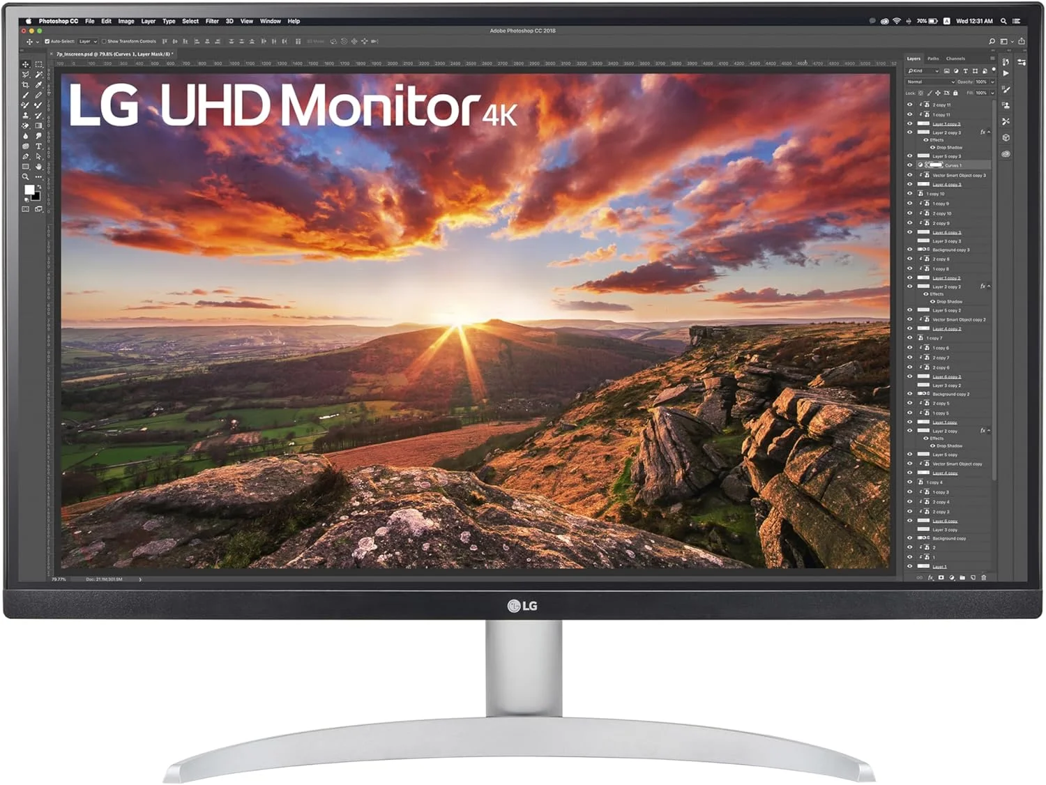 مانیتور ال جی 27UP600-W، 27 اینچ، 2xHDMI، 1xDP، 3840 x 2160 پیکسل، زمان پاسخ 5 میلی‌ثانیه، 60 هرتز، پنل IPS، AMD FreeSync، HDR