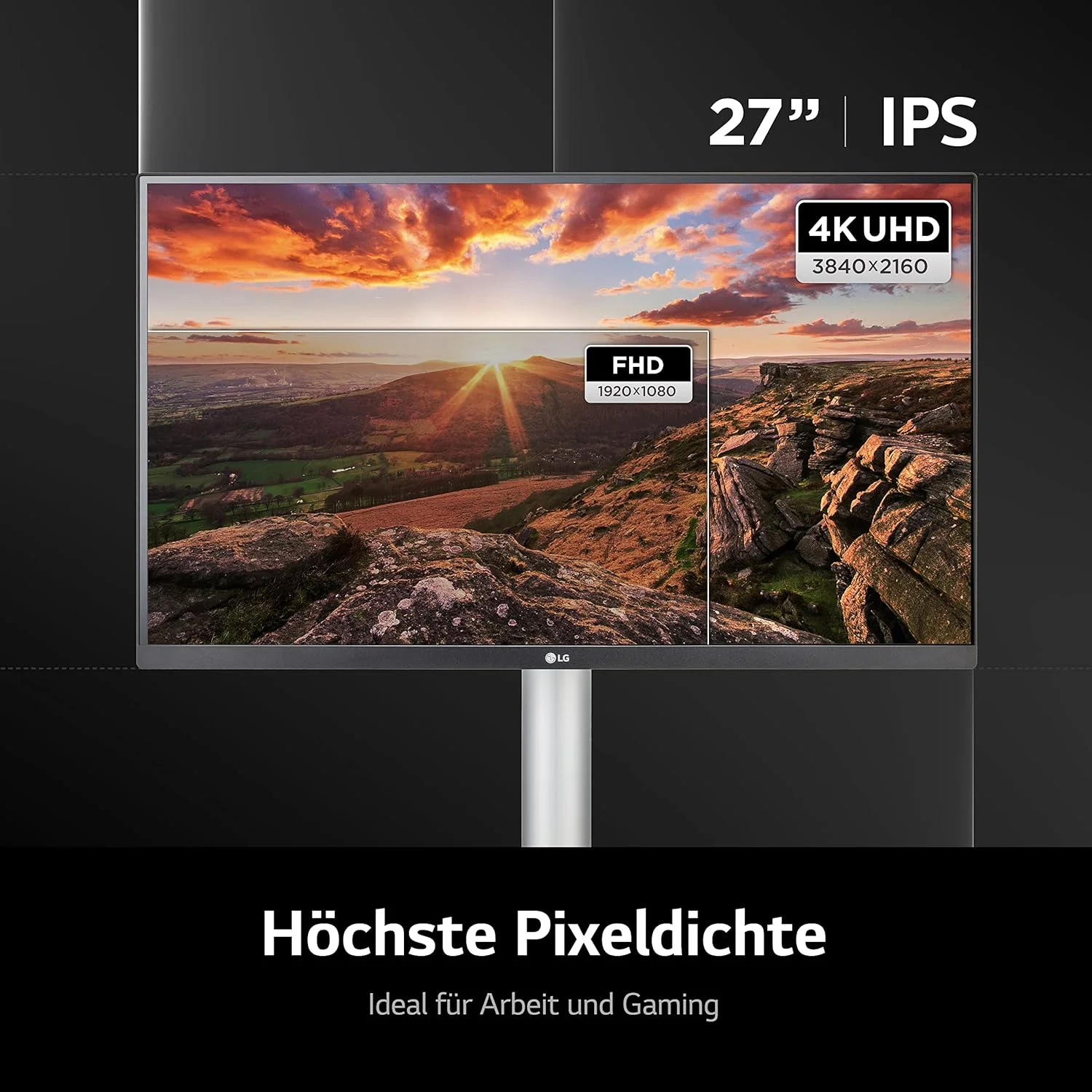مانیتور 27 اینچی 4K UHD ال جی مدل 27UP85NP-W، رزولوشن 3840x2160، نسبت تصویر 16:9، VESA DisplayHDR™ 400، AMD FreeSync™، پنل IPS با پوشش رنگی DCI-P3 95%، زمان پاسخگویی 5ms GtG - سفید و مشکی مانیتور 27 اینچی 4K UHD ال جی مدل 27UP85NP-W، رزولوشن 3840x2160، نسبت تصویر 16:9، VESA DisplayHDR™ 400، AMD FreeSync™، پنل IPS با پوشش رنگی DCI-P3 95%، زمان پاسخگویی 5ms GtG - سفید و مشکی