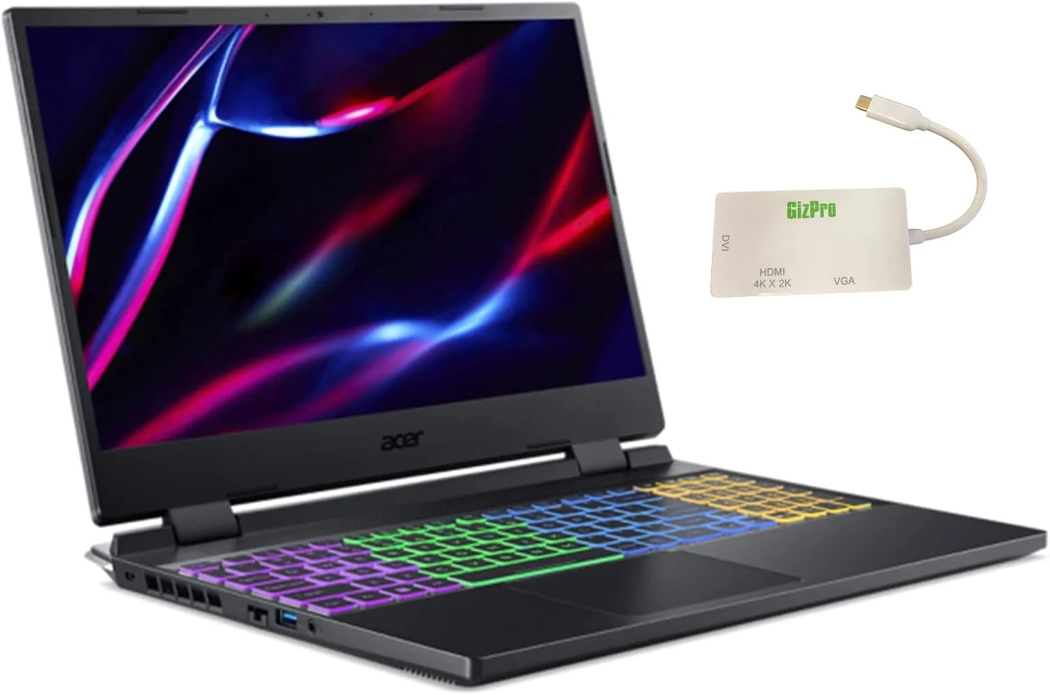 لپ تاپ گیمینگ Acer Nitro 5 AN515-58-93JE RTX 3060 با صفحه نمایش 15.6 اینچی FHD 165Hz، پردازنده Intel i9-12900H، رم 16 گیگابایتی، حافظه SSD 512 گیگابایتی، کارت گرافیک RTX3060 6GB، ویندوز 11 Home، صفحه کلید انگلیسی