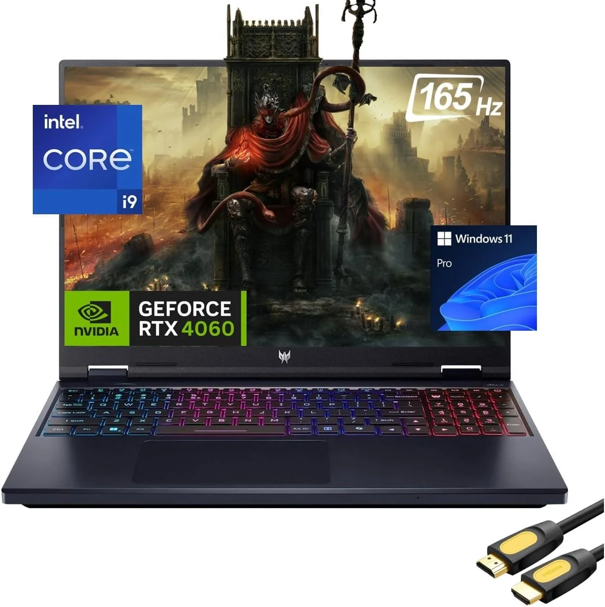 لپ تاپ گیمینگ ایسر Predator Helios Neo 16، صفحه نمایش 16 اینچی WUXGA 165Hz IPS، پردازنده Core i9-14900HX، کارت گرافیک GeForce RTX 4060، رم 16 گیگابایتی DDR5، حافظه 2 ترابایتی PCle 4.0، WiFi 6E، TB 4، کیبورد RGB 4-Zone، RJ45، کابل HDMI SPS، ویندوز 11 پرو