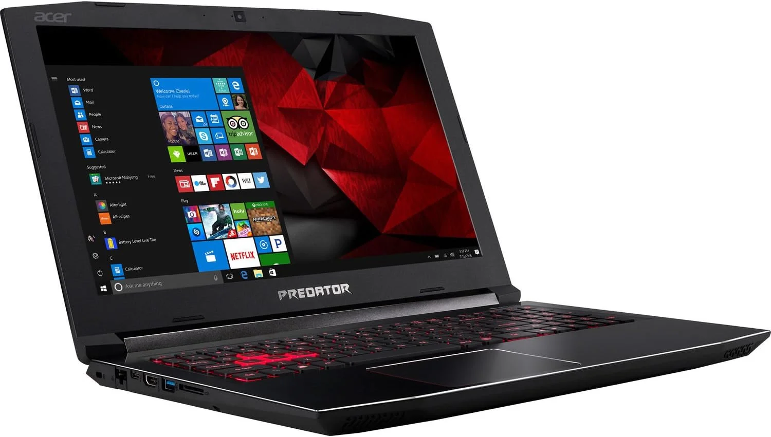 لپ تاپ گیمینگ ایسر Predator Helios 300 با صفحه نمایش 15.6 اینچی Full HD - پردازنده نسل هفتم Intel Core i7-7700HQ تا 3.80 گیگاهرتز، 16 گیگابایت رم، 256 گیگابایت SSD، کارت گرافیک 6 گیگابایتی Nvidia GeForce GTX 1060، ویندوز 10 لپ تاپ گیمینگ ایسر Predator Helios 300 با صفحه نمایش 15.6 اینچی Full HD - پردازنده نسل هفتم Intel Core i7-7700HQ تا 3.80 گیگاهرتز، 16 گیگابایت رم، 256 گیگابایت SSD، کارت گرافیک 6 گیگابایتی Nvidia GeForce GTX 1060، ویندوز 10