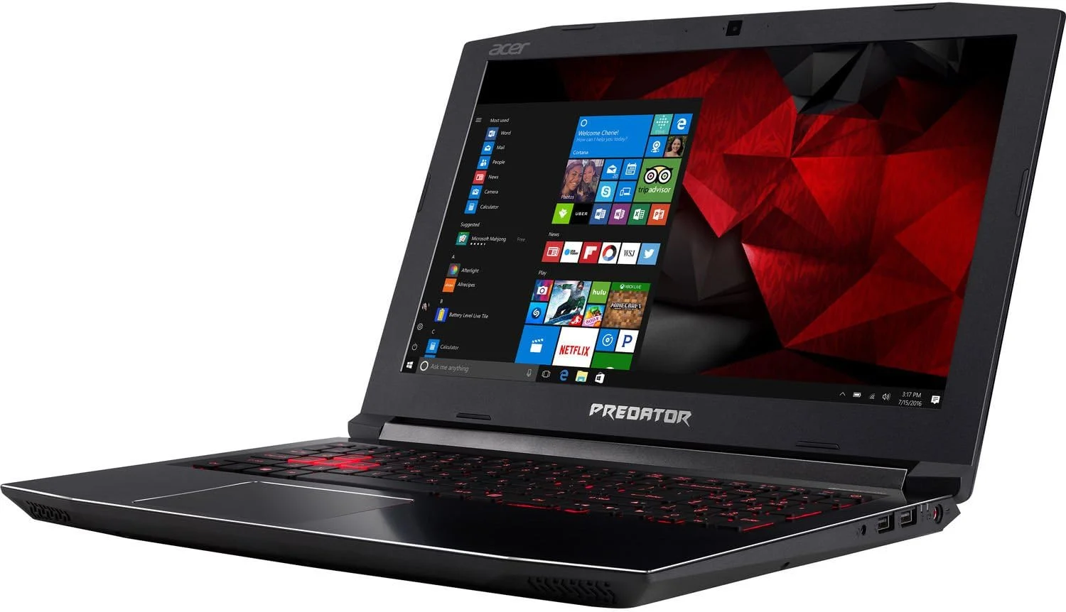 لپ تاپ گیمینگ ایسر Predator Helios 300 با صفحه نمایش 15.6 اینچی Full HD - پردازنده نسل هفتم Intel Core i7-7700HQ تا 3.80 گیگاهرتز، 16 گیگابایت رم، 256 گیگابایت SSD، کارت گرافیک 6 گیگابایتی Nvidia GeForce GTX 1060، ویندوز 10 لپ تاپ گیمینگ ایسر Predator Helios 300 با صفحه نمایش 15.6 اینچی Full HD - پردازنده نسل هفتم Intel Core i7-7700HQ تا 3.80 گیگاهرتز، 16 گیگابایت رم، 256 گیگابایت SSD، کارت گرافیک 6 گیگابایتی Nvidia GeForce GTX 1060، ویندوز 10