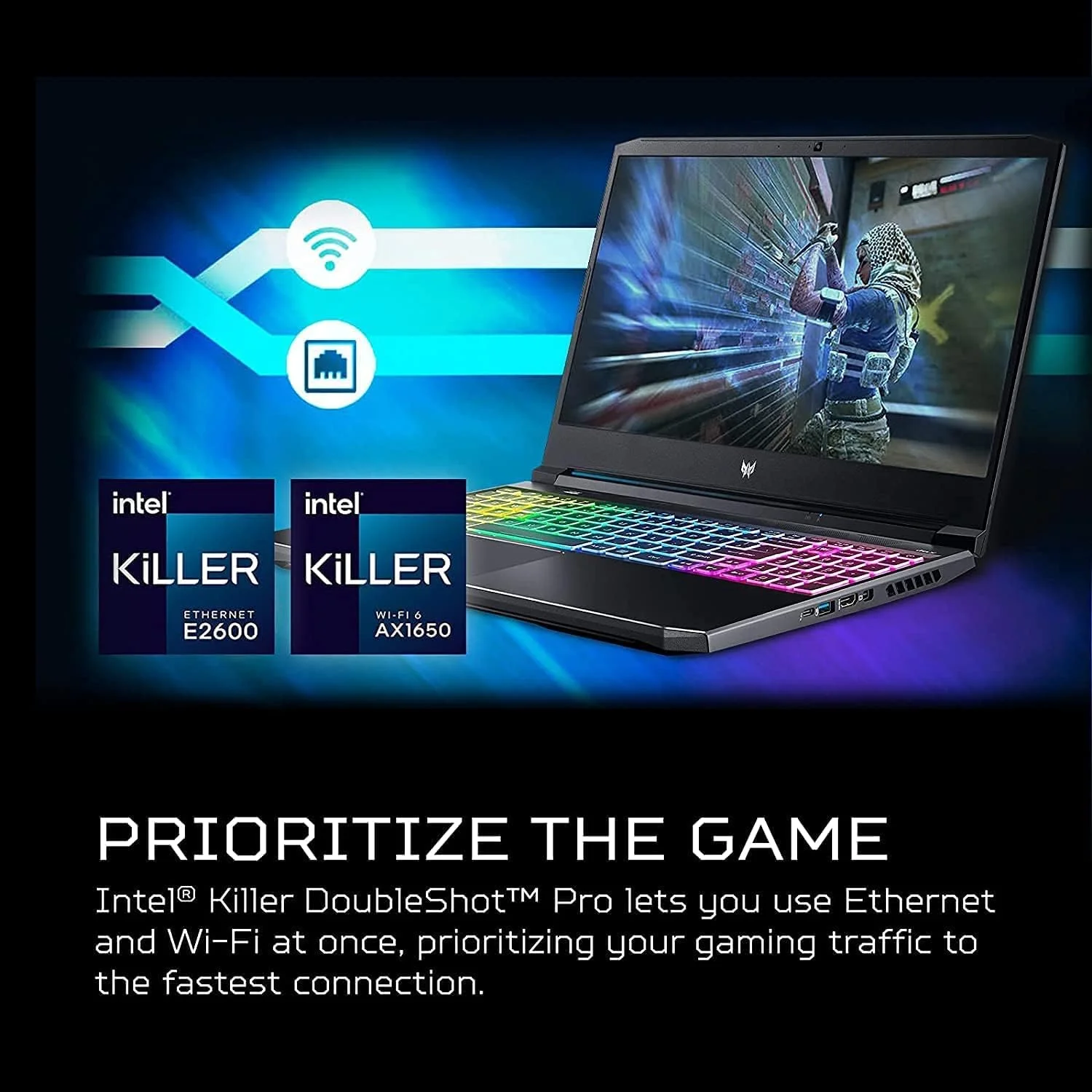 لپ تاپ گیمینگ ایسر Predator Helios 300، پردازنده 4.6 گیگاهرتز Intel i7-11800H 8 هسته ای، صفحه نمایش 15.6 اینچی FHD 144 هرتز IPS، کارت گرافیک NVIDIA GeForce RTX 3060 6GB، Wi-Fi 6، Thunderbolt 4، کیبورد RGB، ویندوز 10 (32 گیگابایت رم | 2 ترابایت PCIe SSD) لپ تاپ گیمینگ ایسر Predator Helios 300، پردازنده 4.6 گیگاهرتز Intel i7-11800H 8 هسته ای، صفحه نمایش 15.6 اینچی FHD 144 هرتز IPS، کارت گرافیک NVIDIA GeForce RTX 3060 6GB، Wi-Fi 6، Thunderbolt 4، کیبورد RGB، ویندوز 10 (32 گیگابایت رم | 2 ترابایت PCIe SSD)
