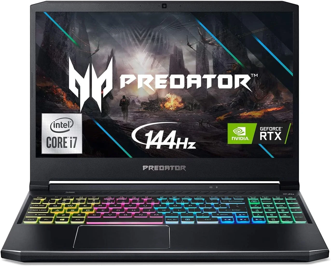 لپ تاپ گیمینگ Acer Predator Helios 300، پردازنده Intel i7-10750H، کارت گرافیک NVIDIA GeForce RTX 3060 6GB، صفحه نمایش 15.6 اینچی Full HD 144Hz 3ms IPS، رم 16GB Dual-Channel DDR4، حافظه SSD 512GB NVMe، WiFi 6، کیبورد RGB، PH315-53-71HN