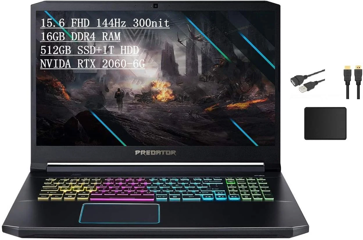 لپ تاپ گیمینگ ایسر Predator Helios با صفحه نمایش 15.6 اینچی Full HD IPS | پردازنده Intel Six-Core i7-10750H | رم 16 گیگابایت | حافظه 512 گیگابایت SSD + 1 ترابایت HDD | کارت گرافیک NVIDIA GeForce RTX 2060 | کیبورد با نور پس زمینه قرمز | ویندوز 10 | همراه با بسته لوازم جانبی Woov لپ تاپ گیمینگ ایسر Predator Helios با صفحه نمایش 15.6 اینچی Full HD IPS | پردازنده Intel Six-Core i7-10750H | رم 16 گیگابایت | حافظه 512 گیگابایت SSD + 1 ترابایت HDD | کارت گرافیک NVIDIA GeForce RTX 2060 | کیبورد با نور پس زمینه قرمز | ویندوز 10 | همراه با بسته لوازم جانبی Woov