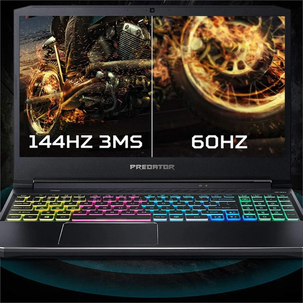 لپ تاپ گیمینگ ایسر Predator Helios 300، پردازنده Intel i7-10750H، کارت گرافیک NVIDIA GeForce RTX 2060 6GB، صفحه نمایش 15.6 اینچی Full HD 144Hz 3ms IPS، رم 16GB DDR4، حافظه SSD 512GB NVMe، Wi-Fi 6، کیبورد RGB، PH315-53-72XD (ارتقا یافته) لپ تاپ گیمینگ ایسر Predator Helios 300، پردازنده Intel i7-10750H، کارت گرافیک NVIDIA GeForce RTX 2060 6GB، صفحه نمایش 15.6 اینچی Full HD 144Hz 3ms IPS، رم 16GB DDR4، حافظه SSD 512GB NVMe، Wi-Fi 6، کیبورد RGB، PH315-53-72XD (ارتقا یافته)