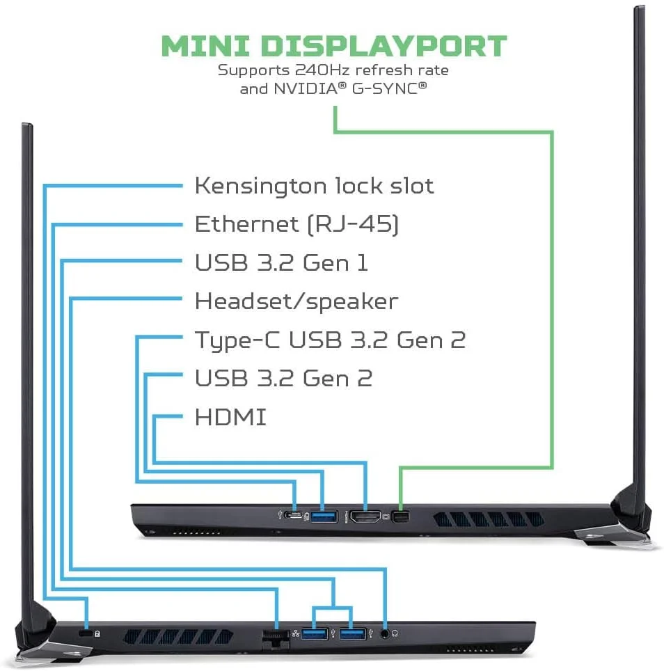 لپ تاپ گیمینگ ایسر Predator Helios 300، پردازنده Intel i7-10750H، کارت گرافیک NVIDIA GeForce RTX 2060 6GB، صفحه نمایش 15.6 اینچی Full HD 144Hz 3ms IPS، رم 16GB DDR4، حافظه SSD 512GB NVMe، Wi-Fi 6، کیبورد RGB، PH315-53-72XD (ارتقا یافته) لپ تاپ گیمینگ ایسر Predator Helios 300، پردازنده Intel i7-10750H، کارت گرافیک NVIDIA GeForce RTX 2060 6GB، صفحه نمایش 15.6 اینچی Full HD 144Hz 3ms IPS، رم 16GB DDR4، حافظه SSD 512GB NVMe، Wi-Fi 6، کیبورد RGB، PH315-53-72XD (ارتقا یافته)