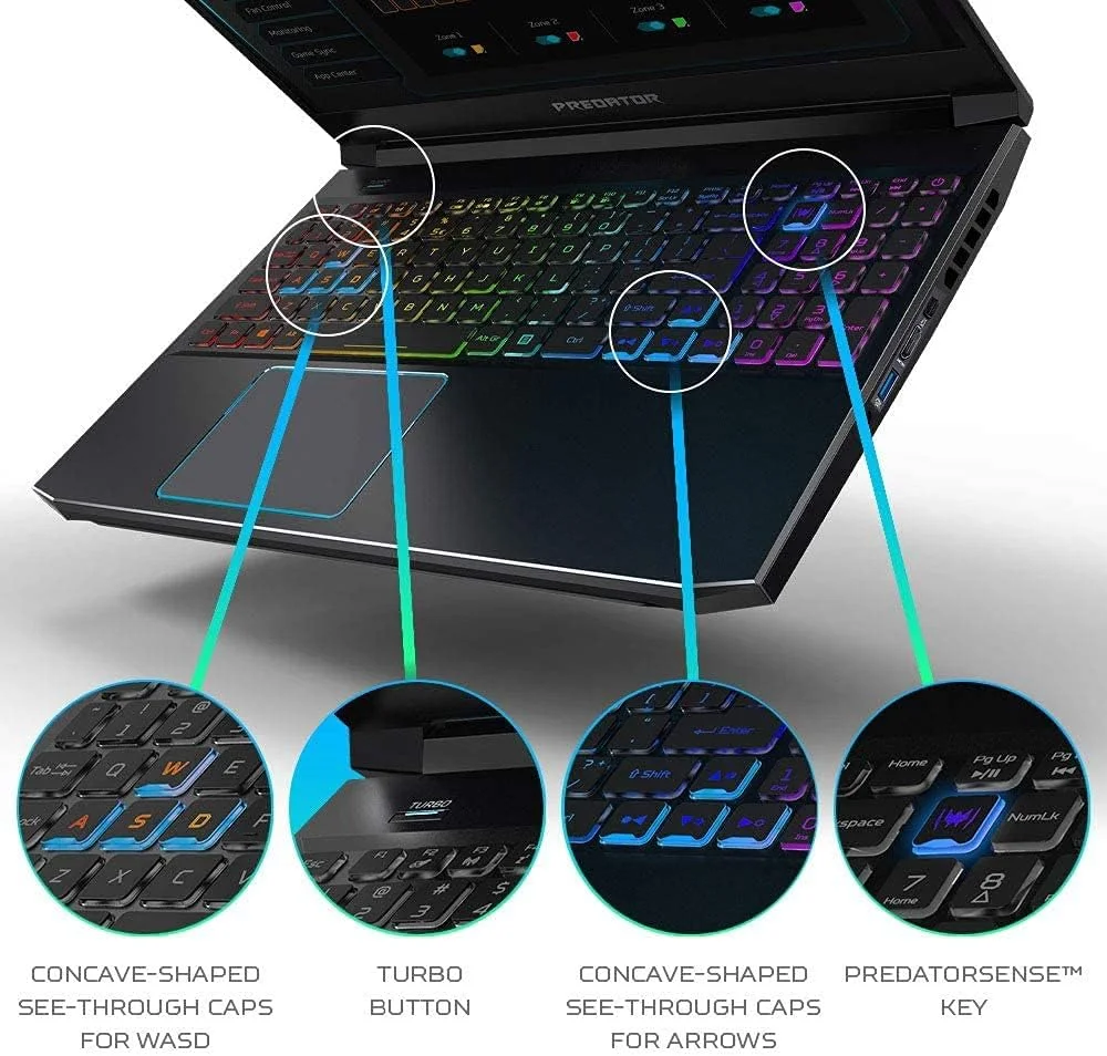 لپ تاپ گیمینگ Acer Predator Helios 300، پردازنده Intel i7-10750H، کارت گرافیک NVIDIA GeForce RTX 3060 6GB، صفحه نمایش 15.6 اینچی Full HD 144Hz 3ms IPS، رم 16GB Dual-Channel DDR4، حافظه SSD 512GB NVMe، WiFi 6، کیبورد RGB، PH315-53-71HN لپ تاپ گیمینگ Acer Predator Helios 300، پردازنده Intel i7-10750H، کارت گرافیک NVIDIA GeForce RTX 3060 6GB، صفحه نمایش 15.6 اینچی Full HD 144Hz 3ms IPS، رم 16GB Dual-Channel DDR4، حافظه SSD 512GB NVMe، WiFi 6، کیبورد RGB، PH315-53-71HN