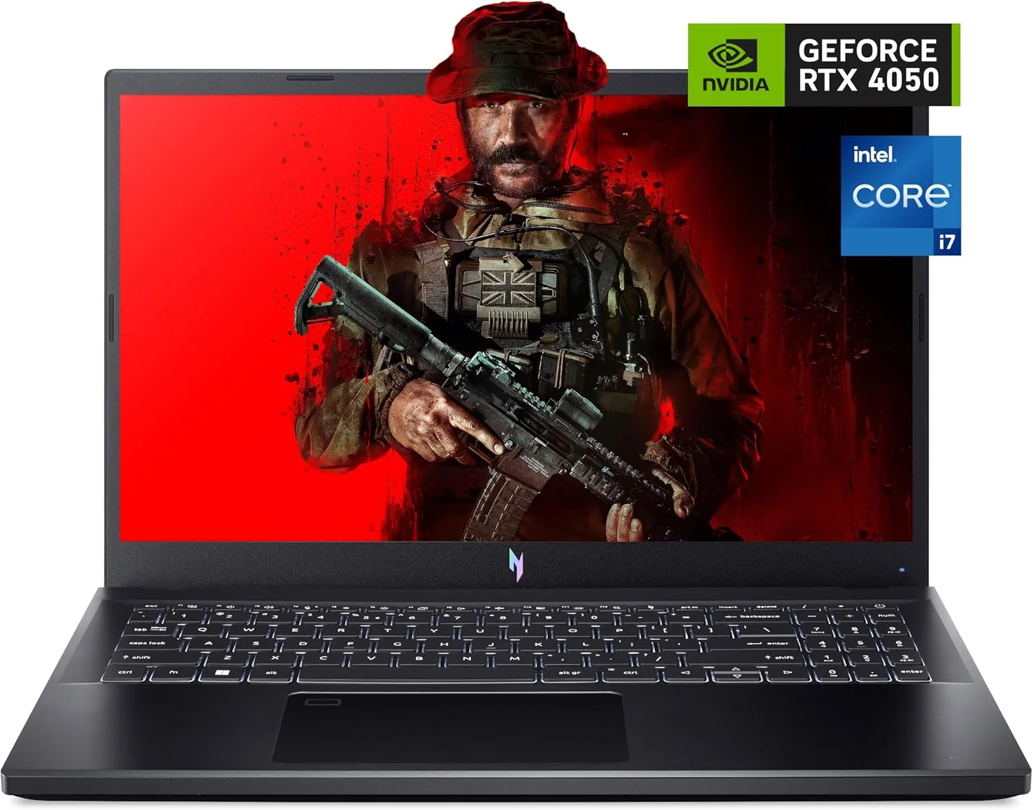 لپ تاپ گیمینگ Acer Nitro V ANV15 نسل سیزدهم Intel Core i7-13620H با 10 هسته تا 4.90 گیگاهرتز / 16 گیگابایت DDR5 / 1 ترابایت SSD / 6 گیگابایت NVIDIA® GeForce® RTX 4050 / 15.6 اینچ FHD IPS 144 هرتز / Win 11 Home / WiFi-6 / اثر انگشت / مشکی ابسیدین