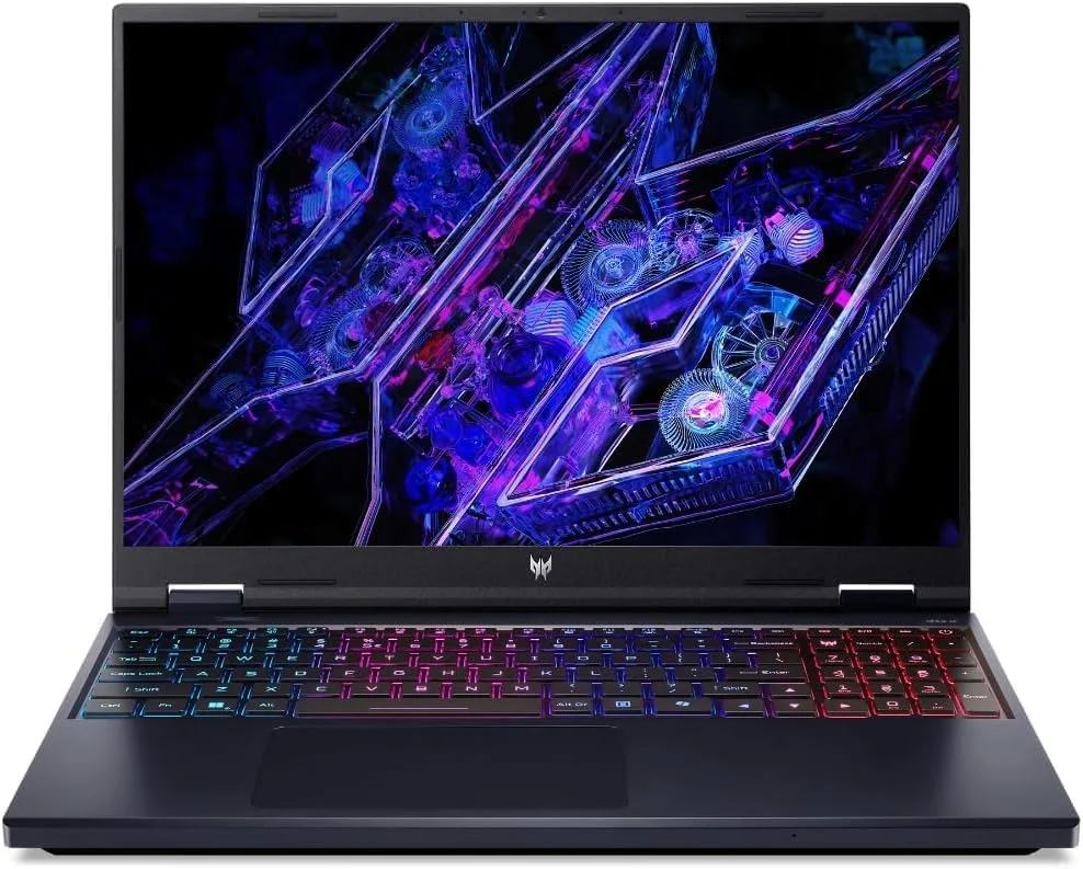 لپ تاپ گیمینگ Acer Predator Helios Neo 16، نسل 14 اینتل 24 هسته ای i9-14900HX، رم 16 گیگابایت، SSD 1 ترابایت، کارت گرافیک 8 گیگابایت NVIDIA GeForce RTX 4060، صفحه نمایش 16 اینچ WQXGA 165 هرتز، ویندوز 11 پرو، مشکی