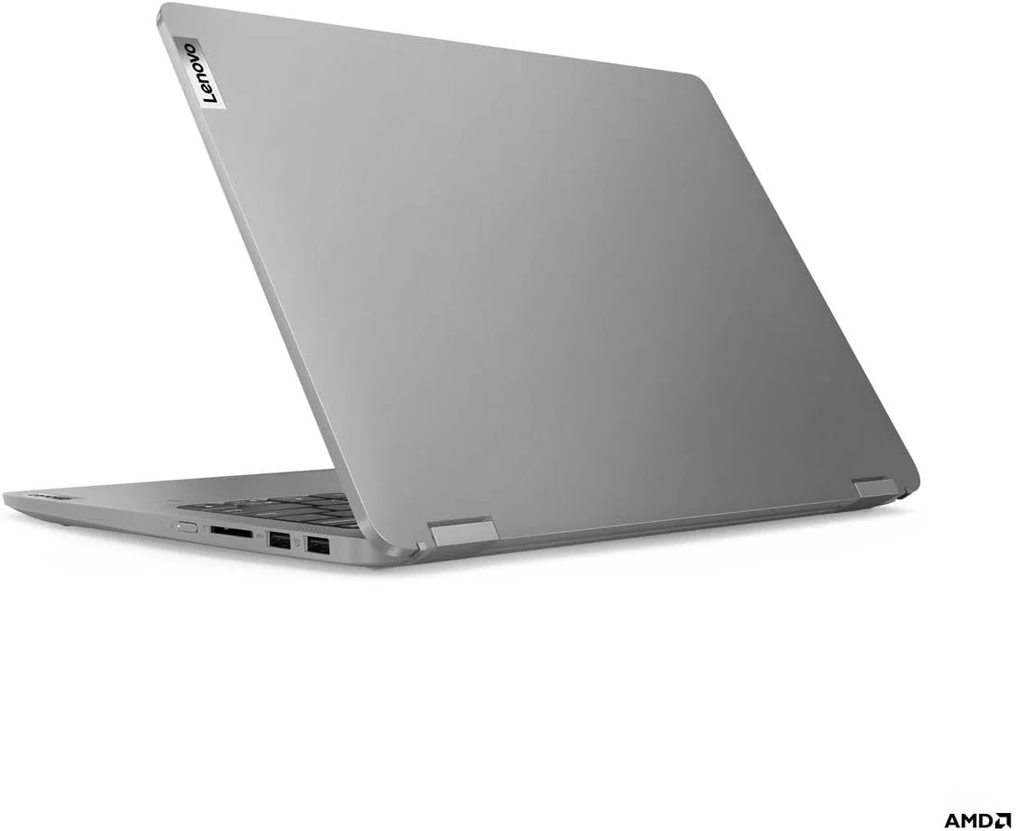 لپ تاپ 2 در 1 لنوو Flex 5 14ABR8، صفحه نمایش لمسی 14 اینچی WUXGA براق، Ryzen 5 7430U، رم 8 گیگابایتی، SSD 512 گیگابایتی، گرافیک Radeon یکپارچه، صفحه کلید Eng-Arb با نور پس زمینه، Win11، خاکستری قطبی + قلم [82XX00C4AX]