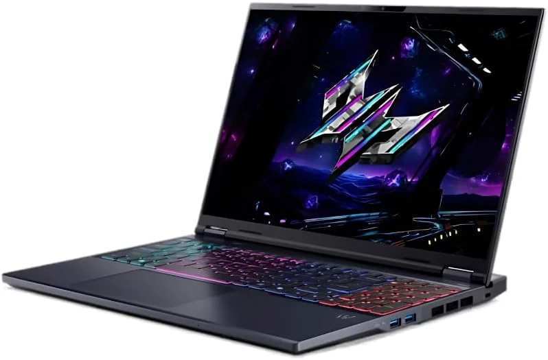 لپ تاپ گیمینگ ایسر Predator Helios Neo 16 AI با پردازنده Intel Ultra 9-275HX (24 هسته ای، 13 TOPS AI)، رم 16 گیگابایت DDR5، حافظه SSD 1 ترابایت، کارت گرافیک 8 گیگابایت GDDR7 NVIDIA GeForce RTX™ 5070، صفحه نمایش 16 اینچ 180 هرتز - ویندوز 11 پرو، مشکی (1 سال گارانتی ایسر) لپ تاپ گیمینگ ایسر Predator Helios Neo 16 AI با پردازنده Intel Ultra 9-275HX (24 هسته ای، 13 TOPS AI)، رم 16 گیگابایت DDR5، حافظه SSD 1 ترابایت، کارت گرافیک 8 گیگابایت GDDR7 NVIDIA GeForce RTX™ 5070، صفحه نمایش 16 اینچ 180 هرتز - ویندوز 11 پرو، مشکی (1 سال گارانتی ایسر)
