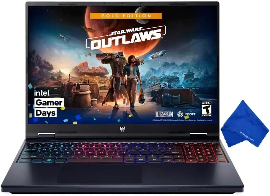 لپ تاپ گیمینگ Acer Predator Helios Neo 16، صفحه نمایش 16 اینچی WUXGA ComfyView IPS 165Hz، پردازنده Intel Core i9-14900HX، رم 16 گیگابایتی، SSD 1 ترابایتی، کارت گرافیک GeForce RTX 4060 8GB، کیبورد انگلیسی، ویندوز 11، مشکی